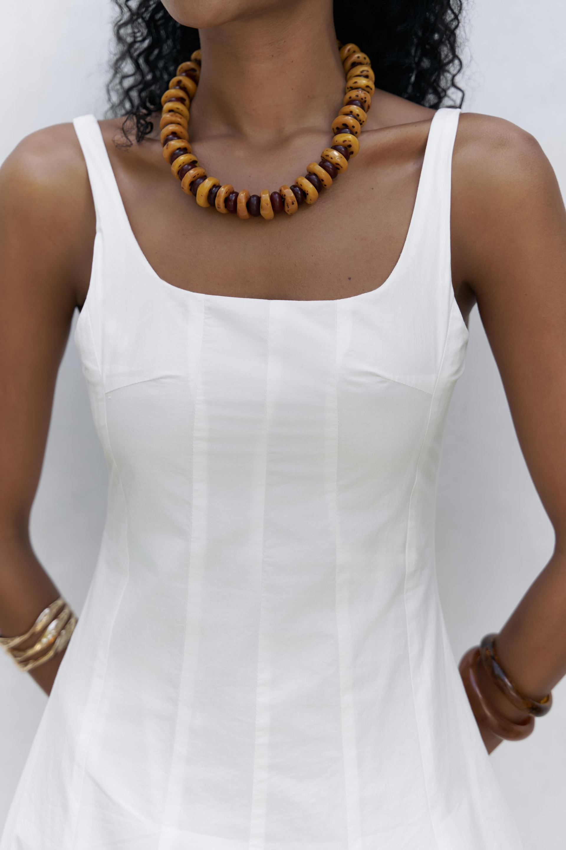 Garda Uzun Ekru Balon Elbise