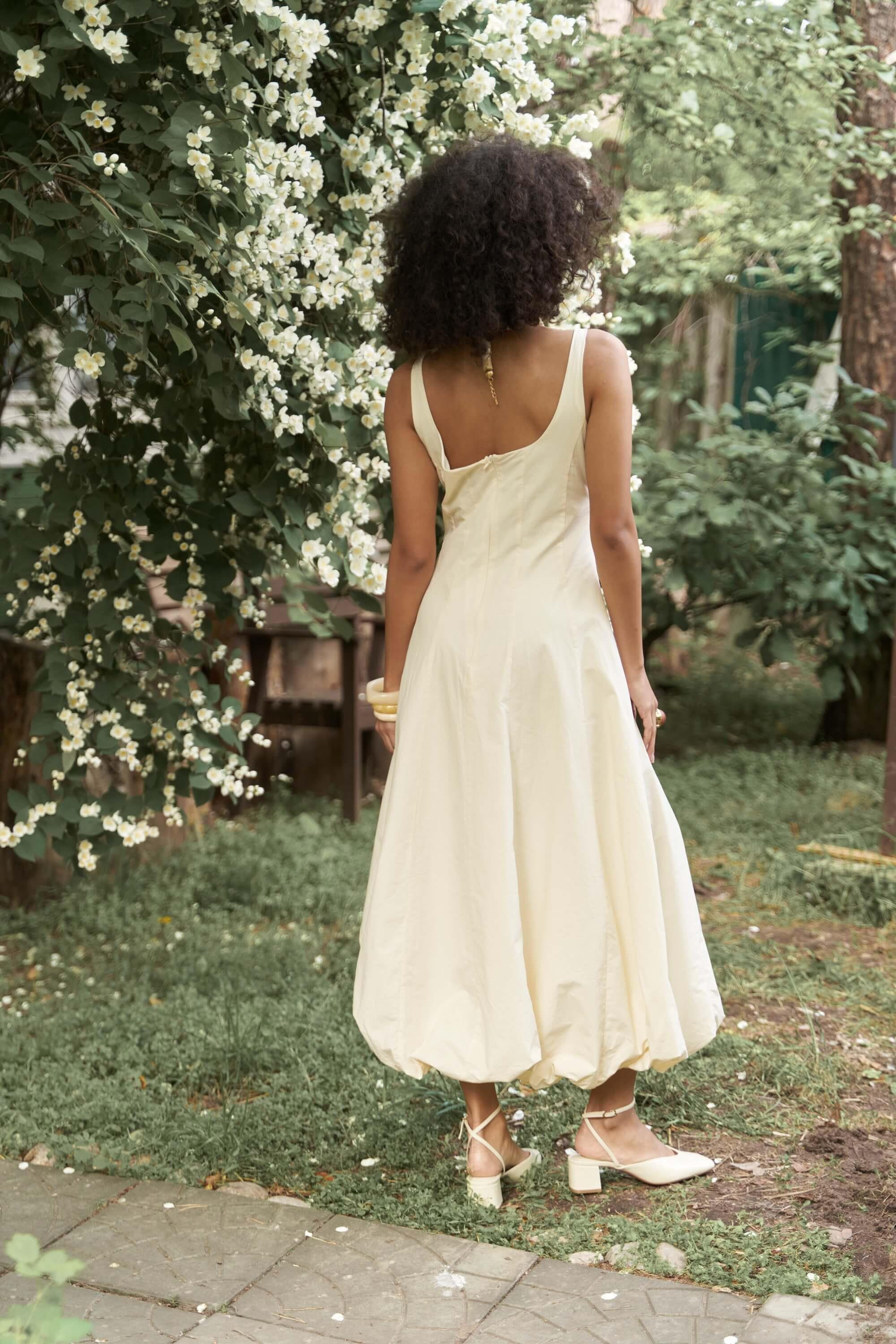 Garda Uzun Sarı Balon Elbise