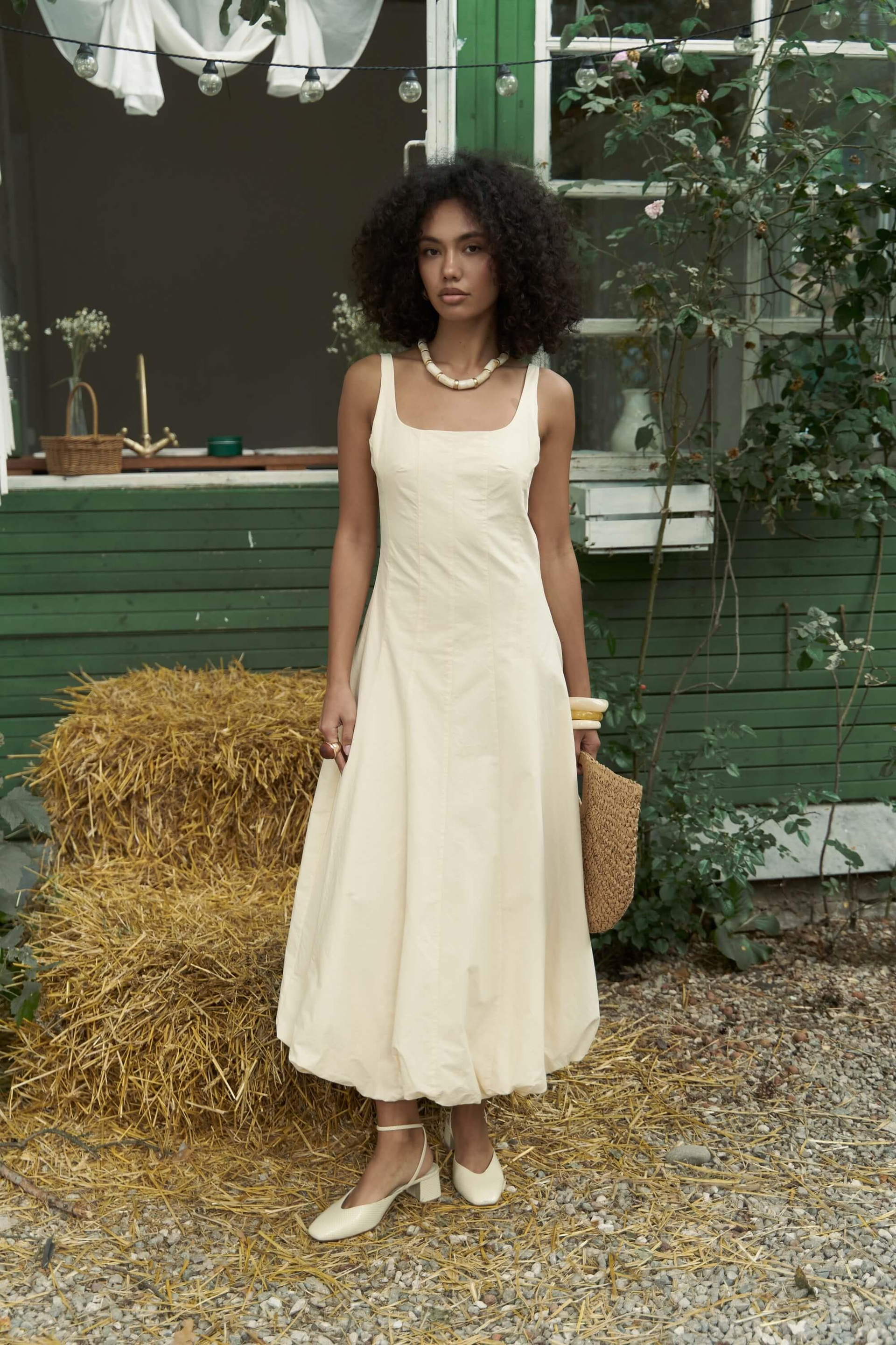 Garda Uzun Sarı Balon Elbise