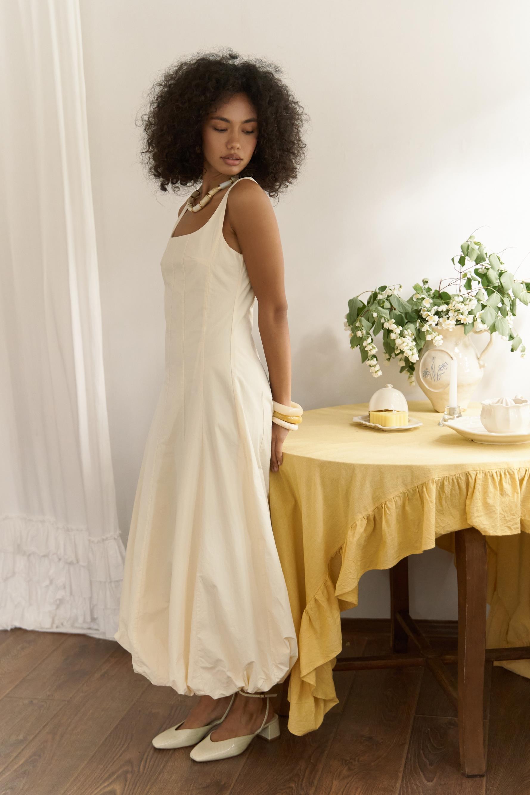 Garda Uzun Sarı Balon Elbise