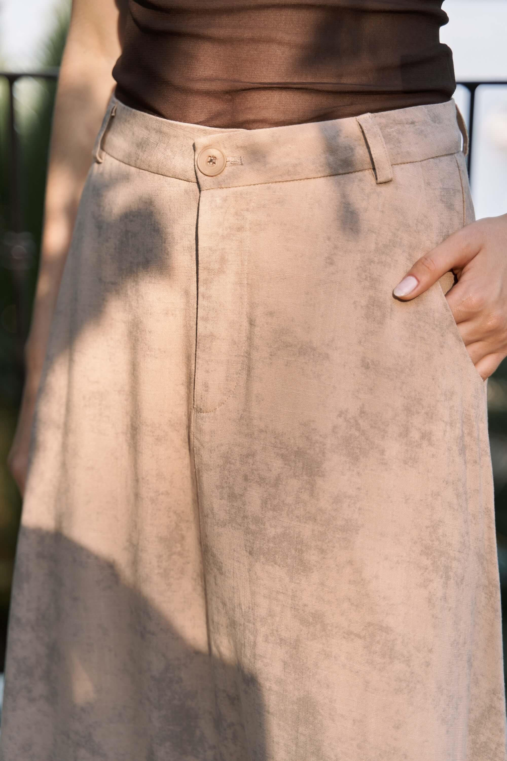 Garias Cepli Uzun Batik Desenli Vizon Etek