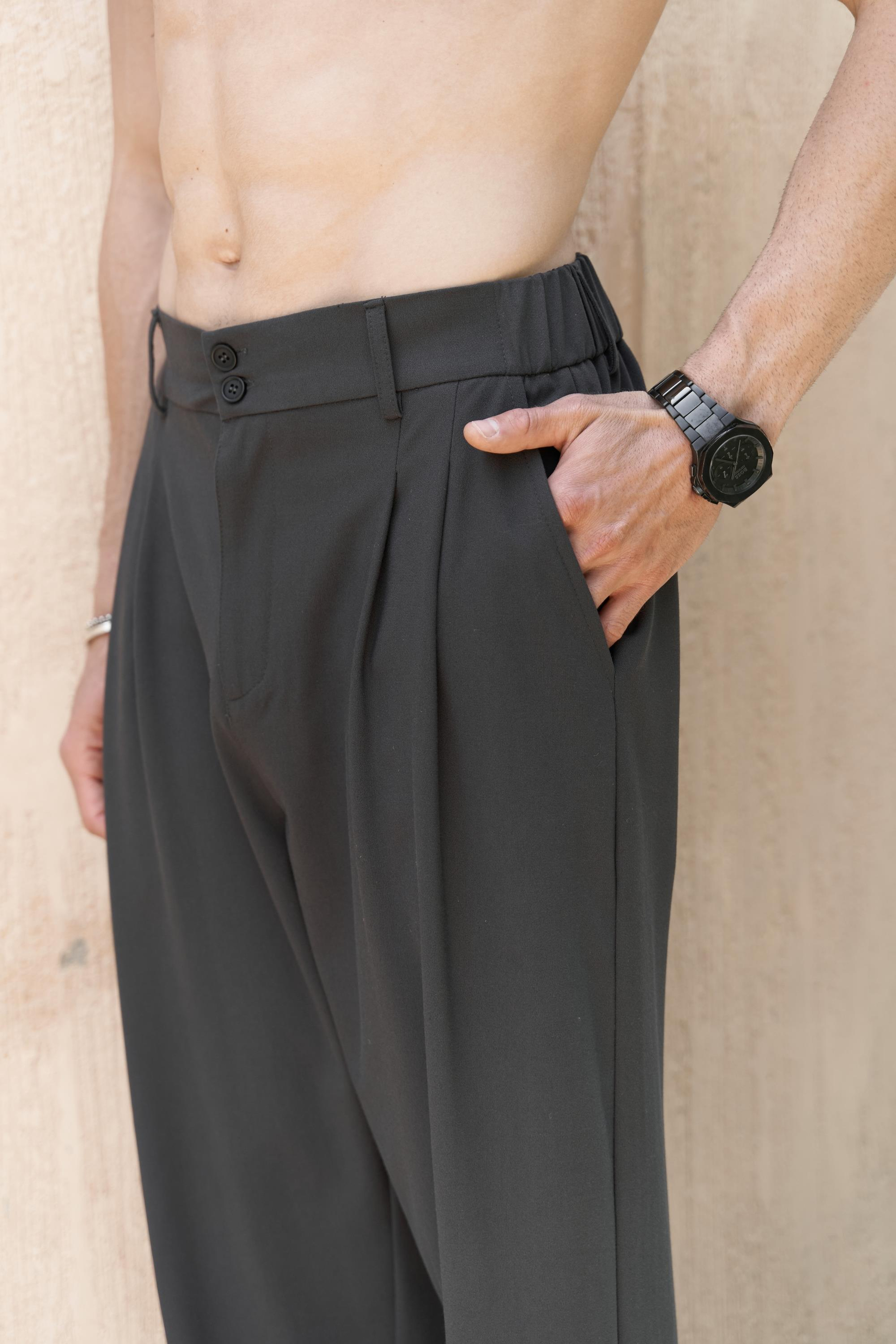 Geaohrid Siyah Erkek Pantolon