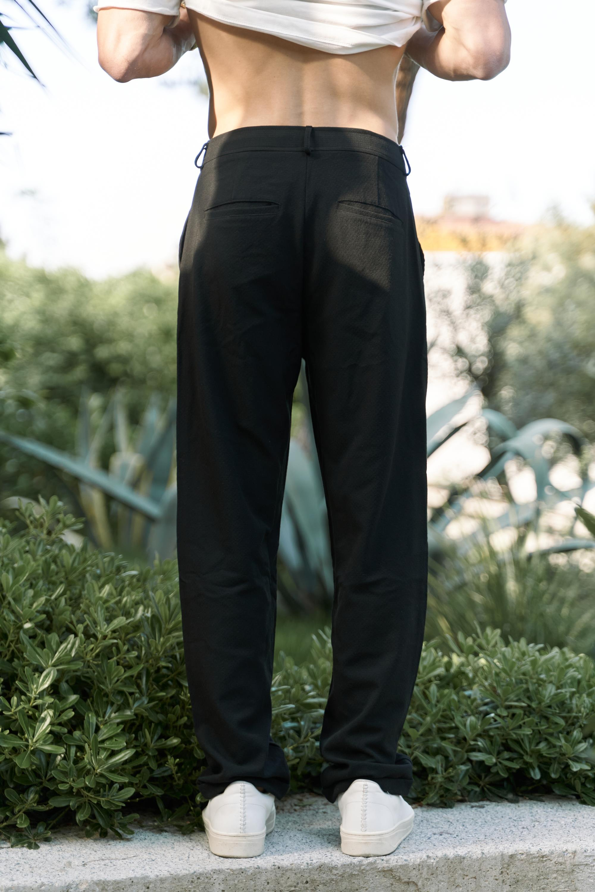 Glenn Men's Black Trousers