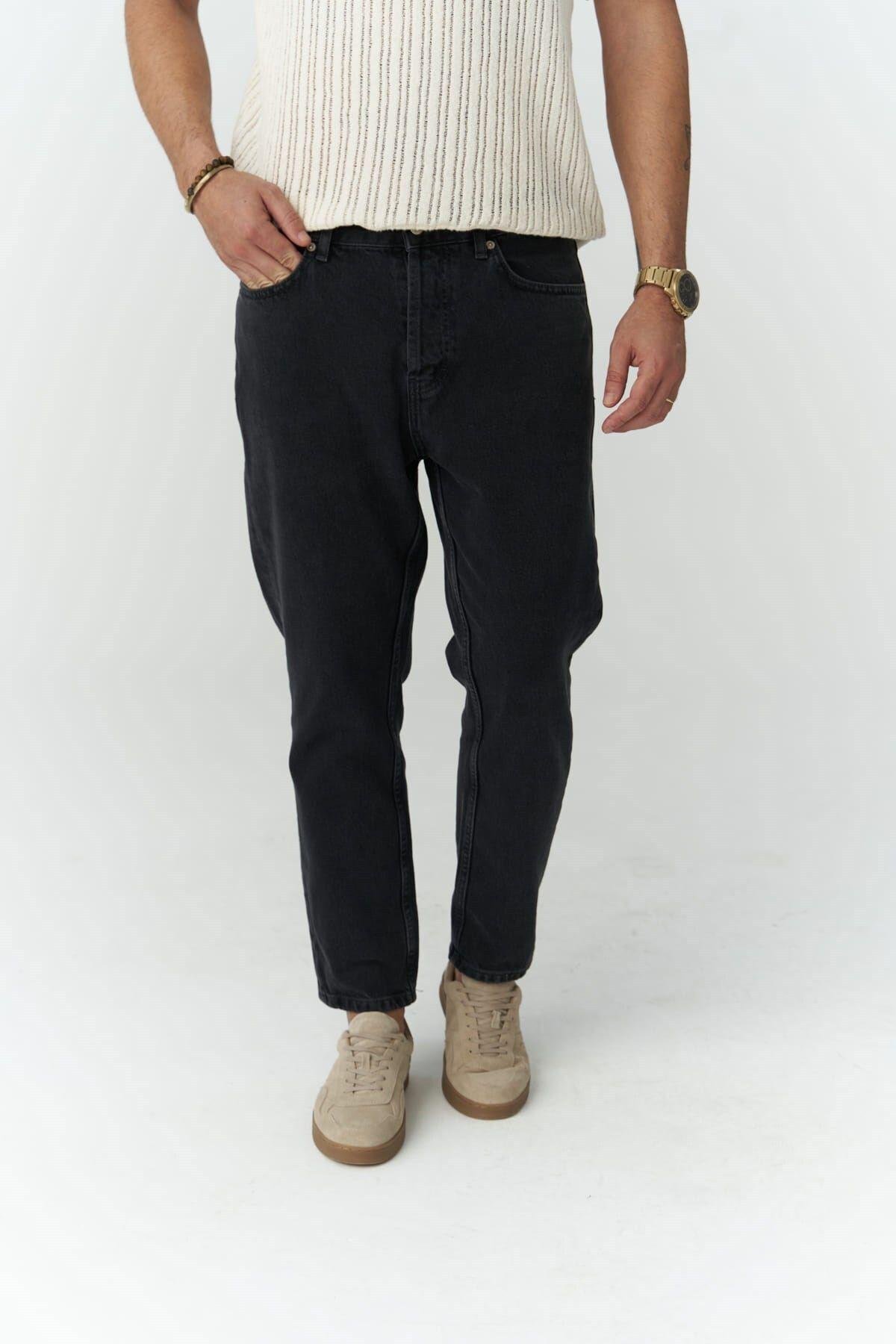 Grant Siyah Erkek Jean Pantolon