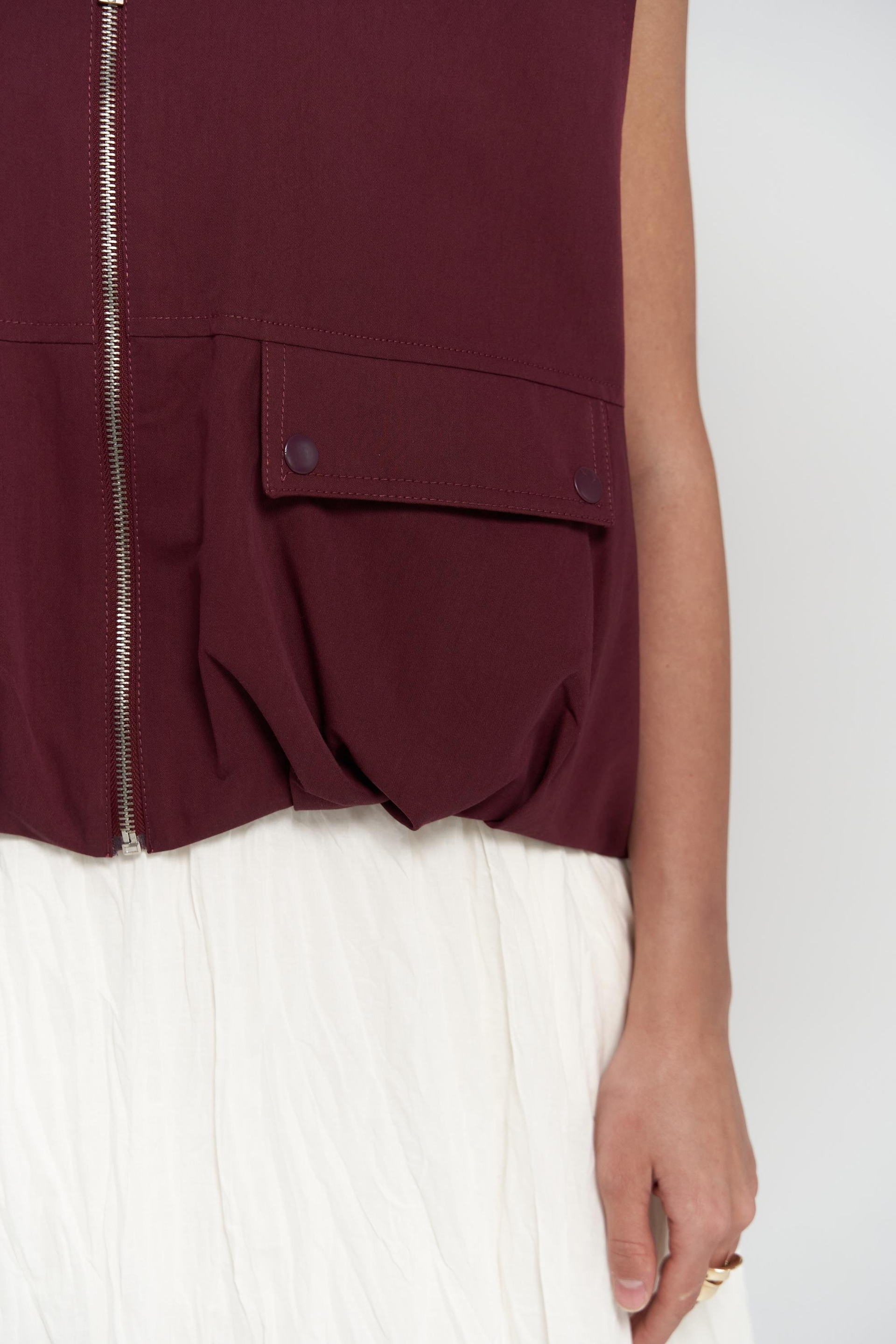 Hardy Burgundy Bomber Vest