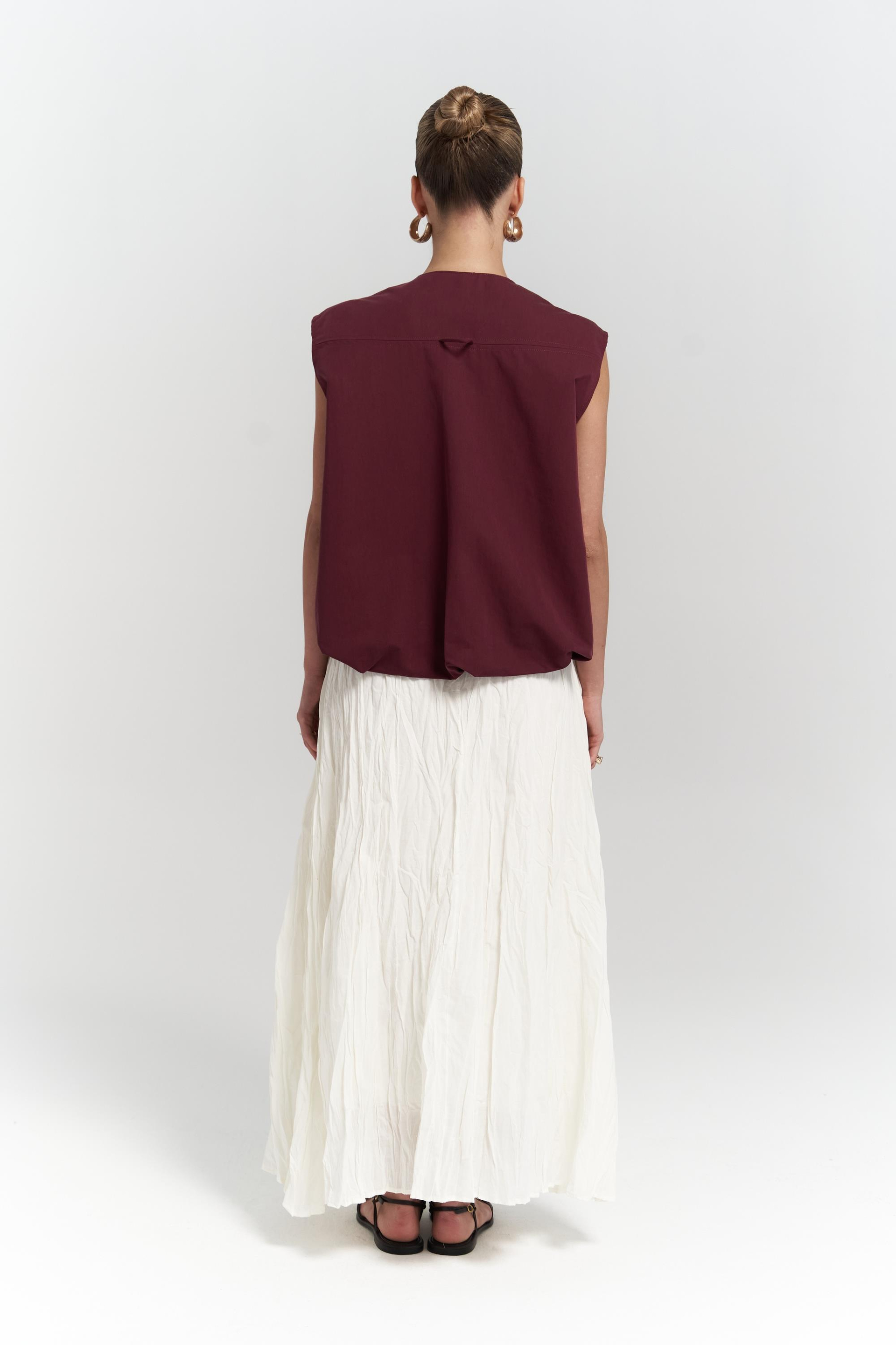 Hardy Burgundy Bomber Vest