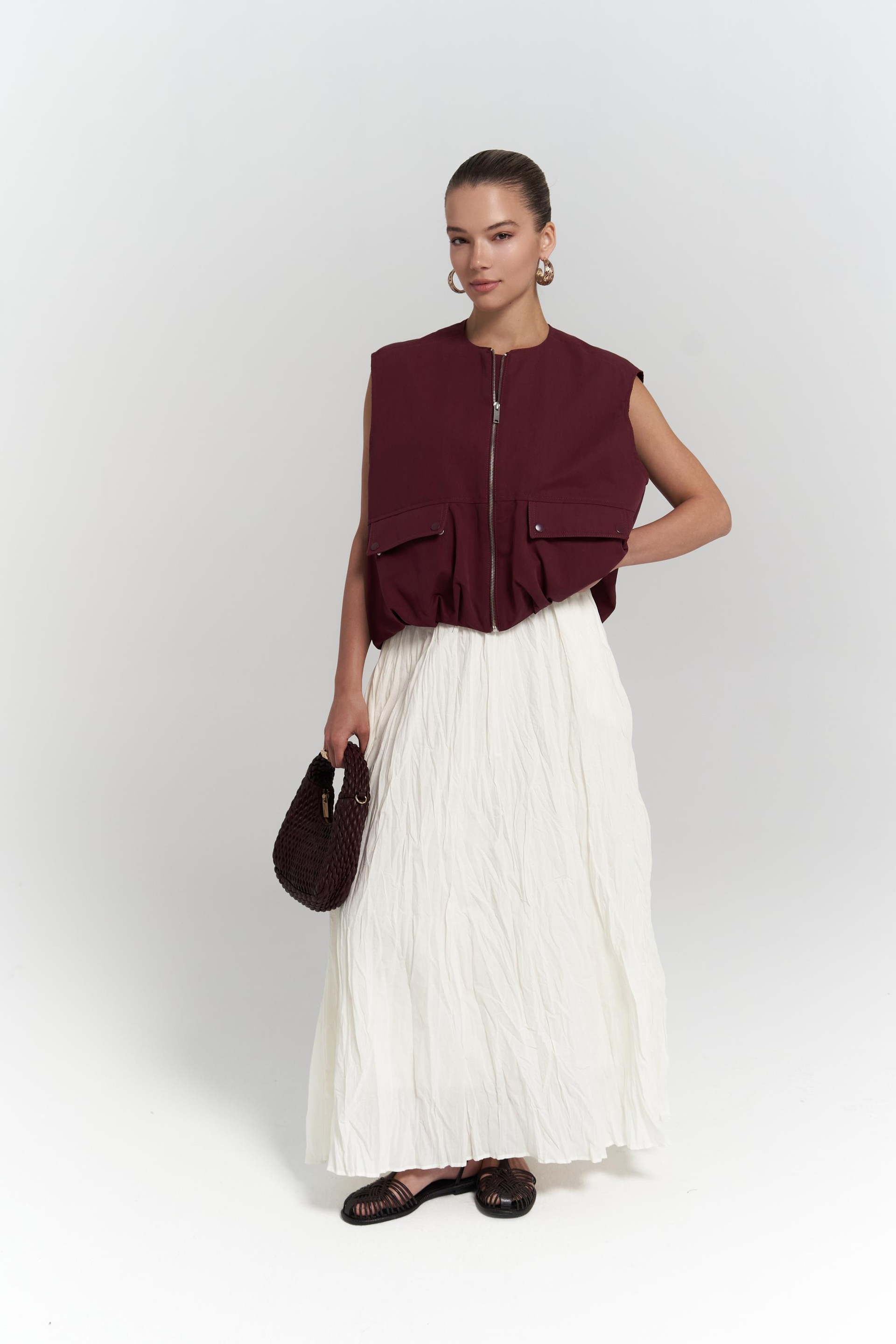 Hardy Burgundy Bomber Vest