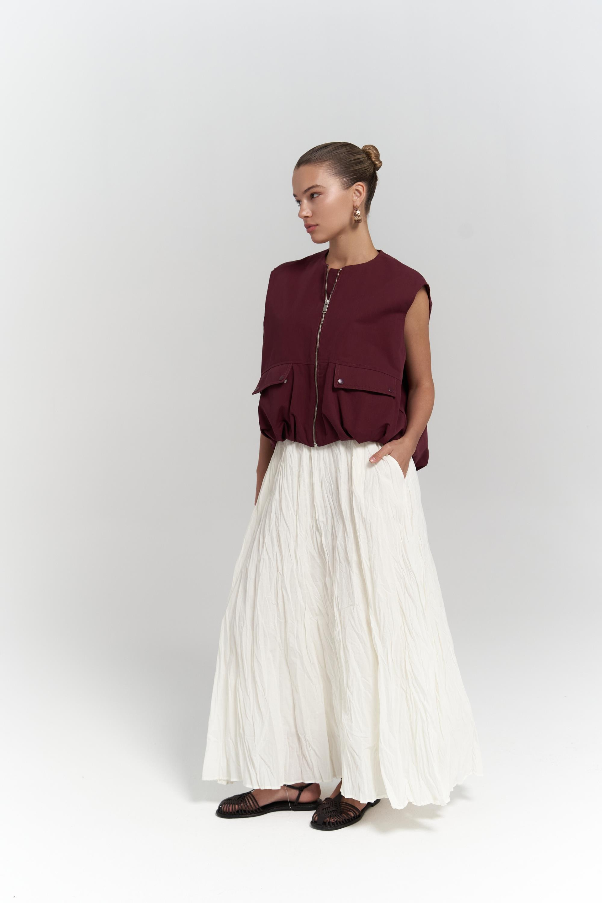 Hardy Burgundy Bomber Vest