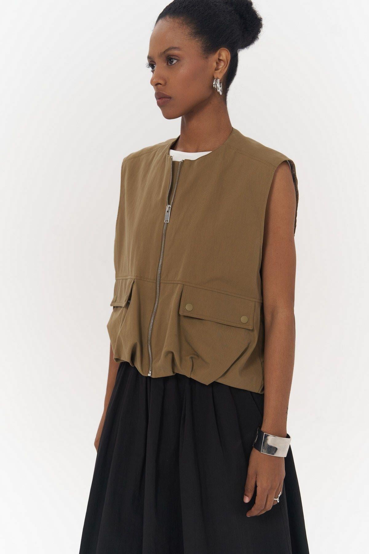 Hardy Khaki Bomber Vest