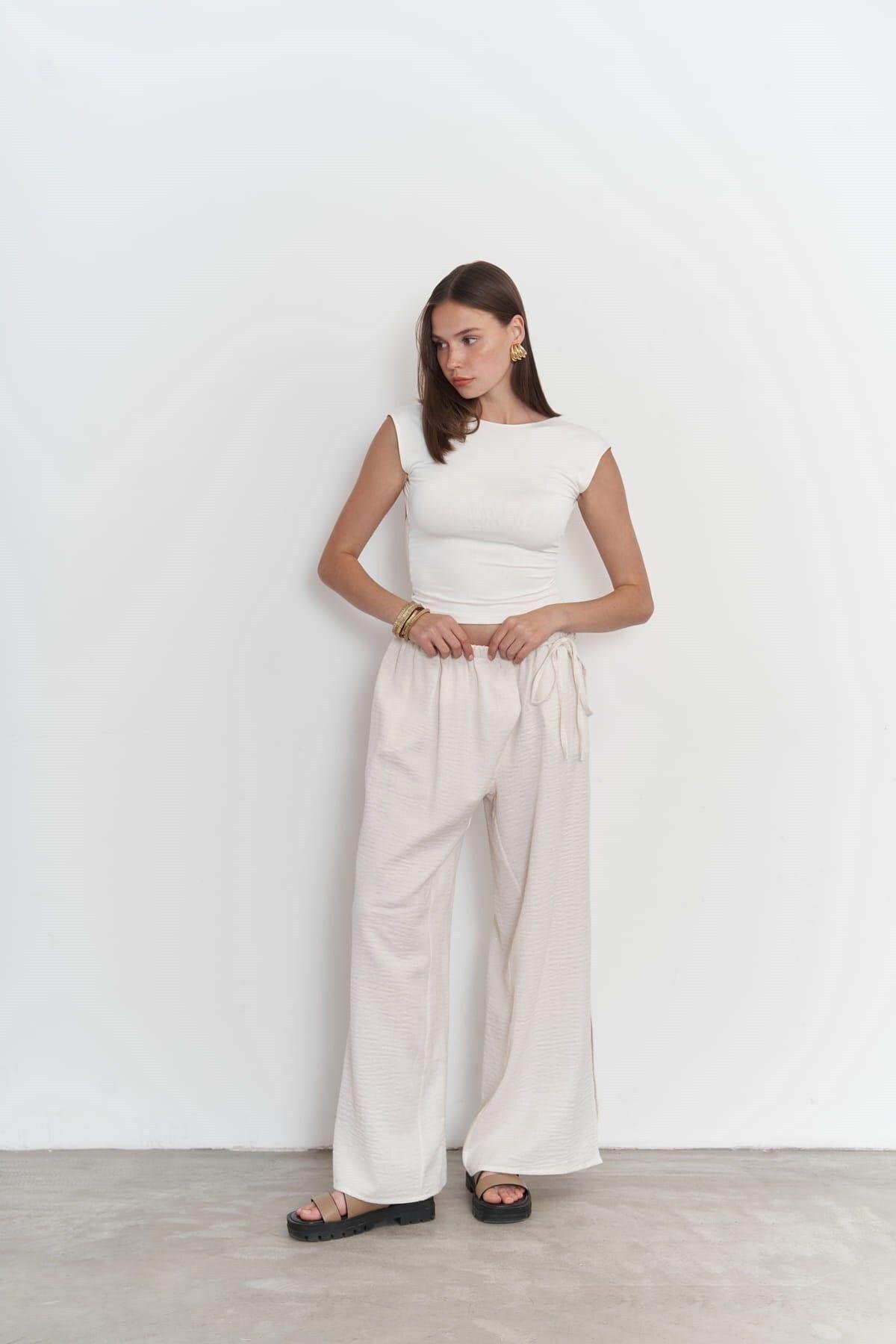 Harmony Ecru Trousers
