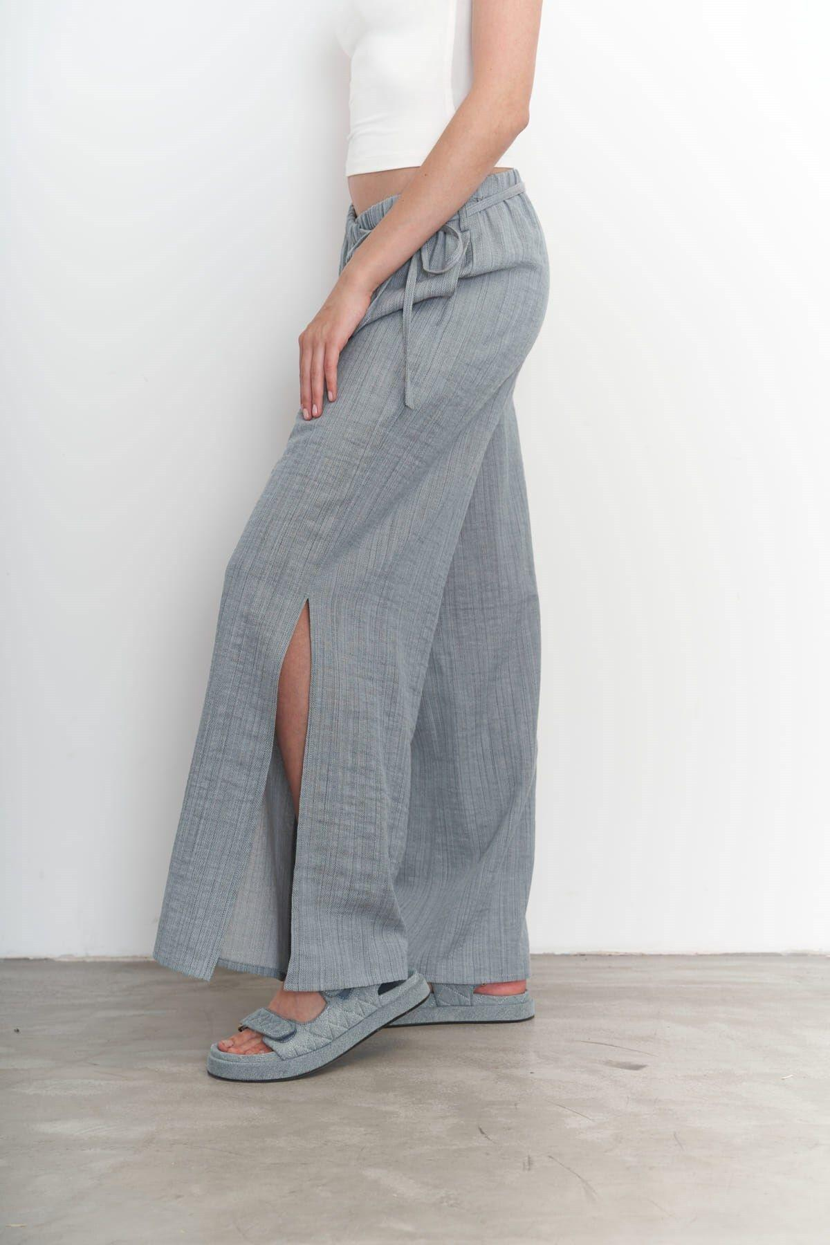 Harmony Yan Bağlama Mavi Pantolon