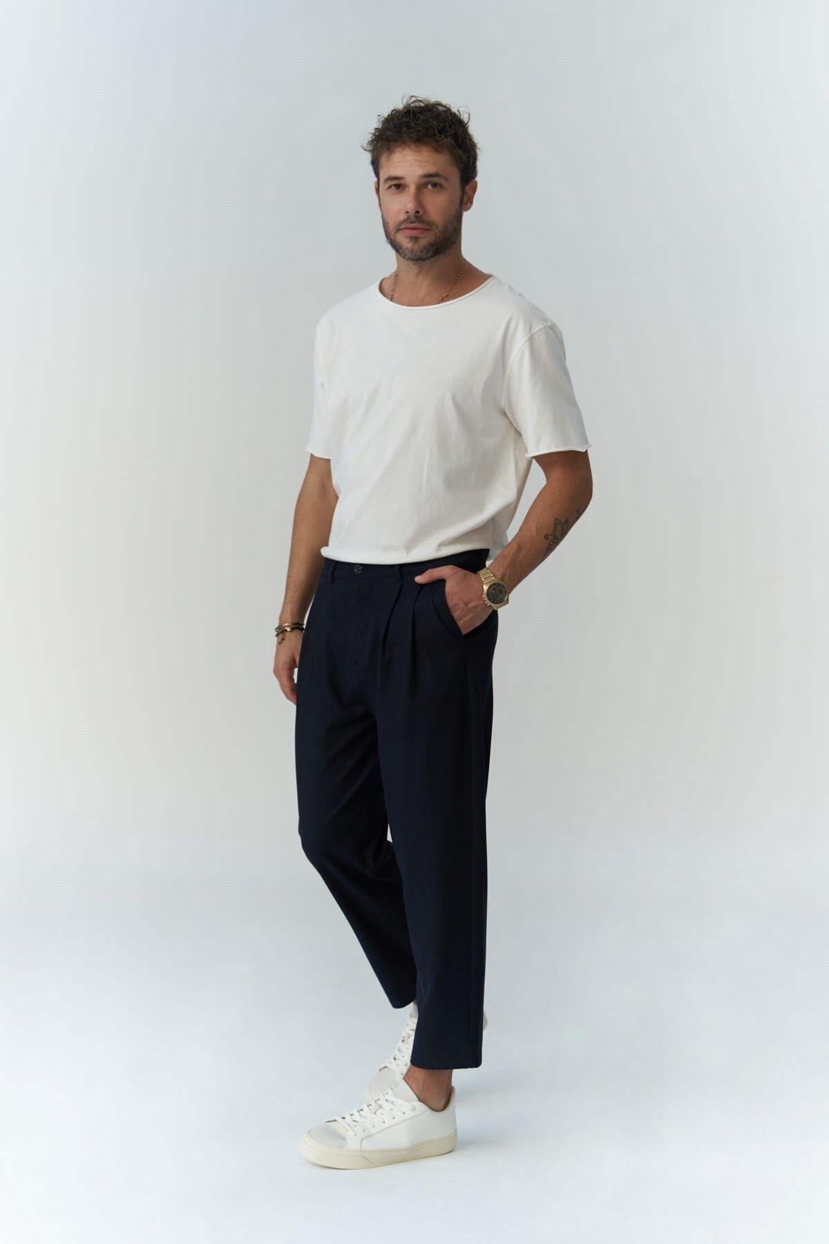 Harold Men's Dark Blue Trousers   
