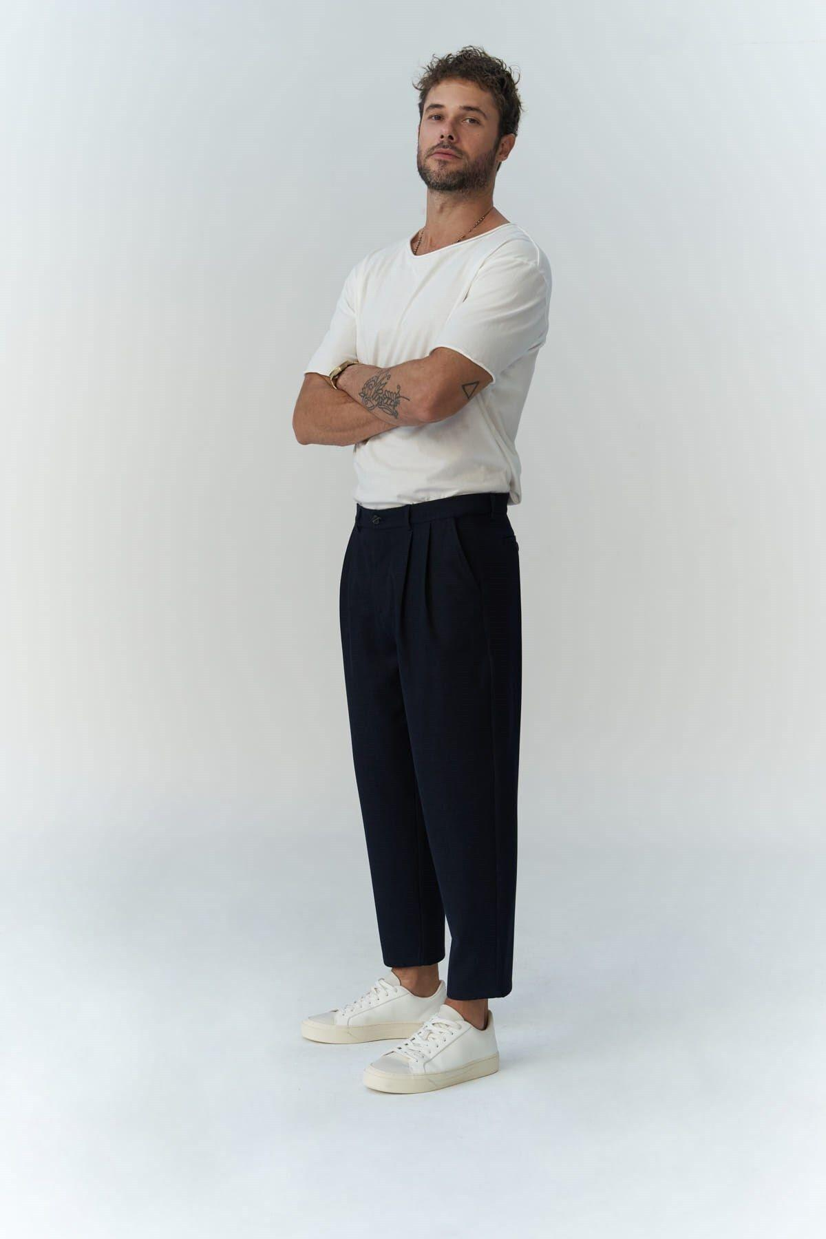 Harold Men's Dark Blue Trousers   