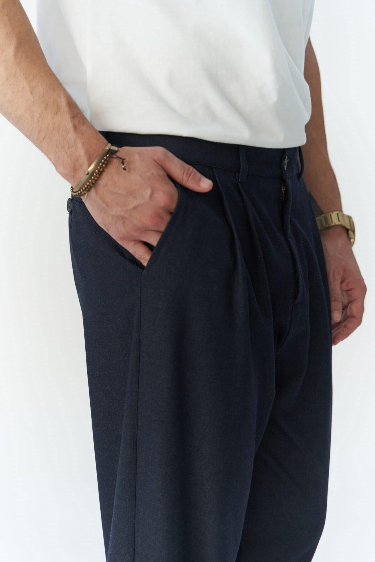 Harold Men's Dark Blue Trousers   