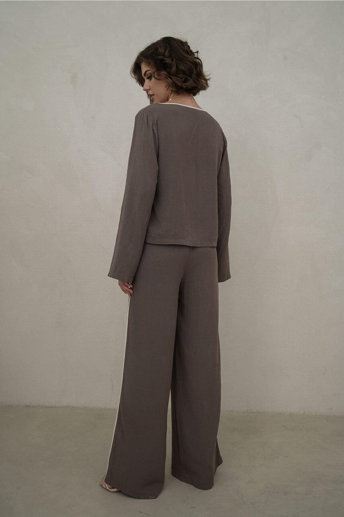 Bohemai Hazel Taupe Two Piece Set