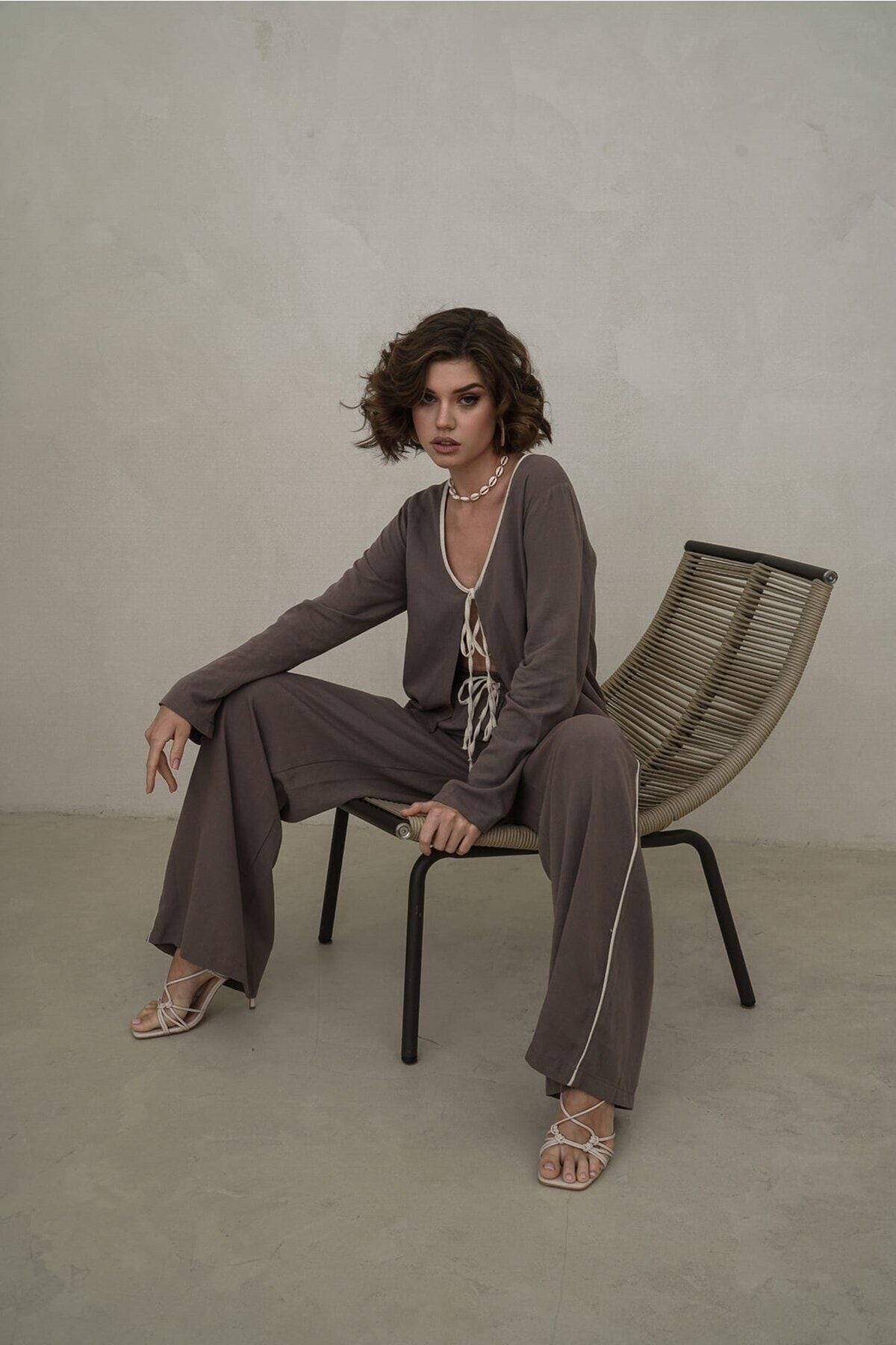 Bohemai Hazel Taupe Two Piece Set