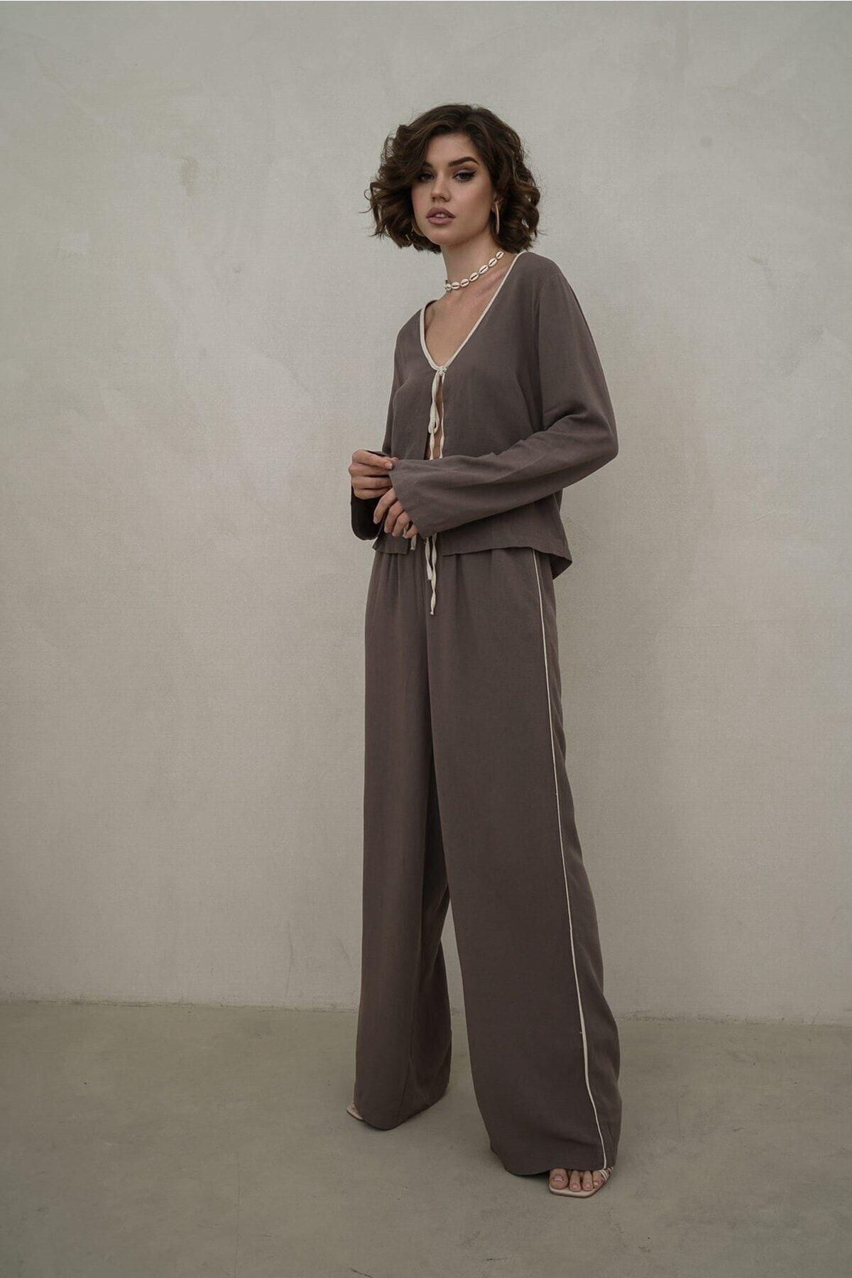 Bohemai Hazel Taupe Two Piece Set