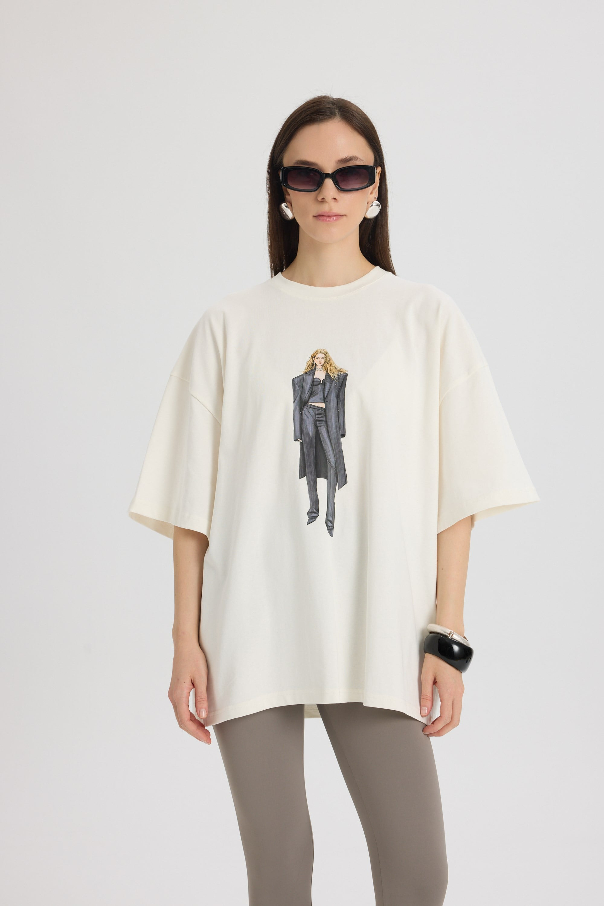 Helene Oversize Beyaz T-Shirt