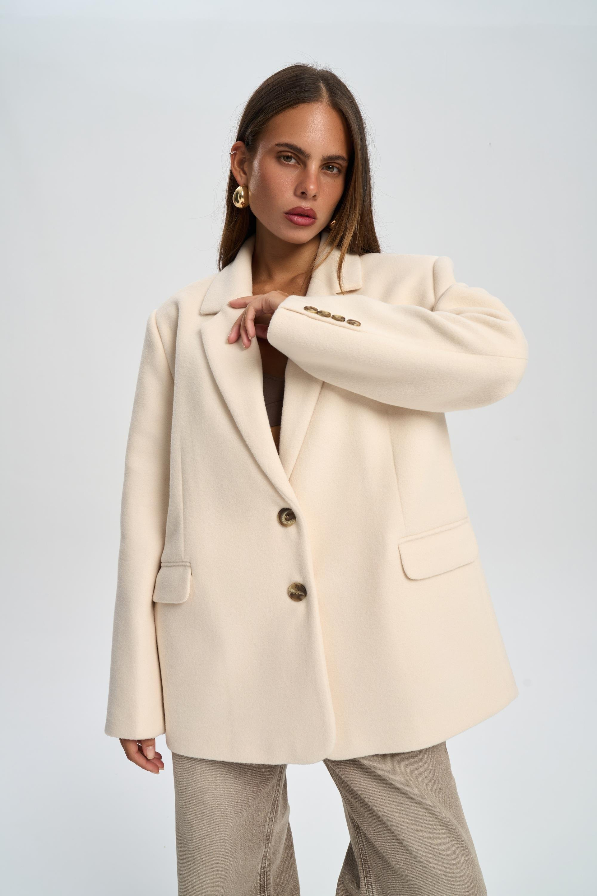 Howell Ekru Blazer Ceket