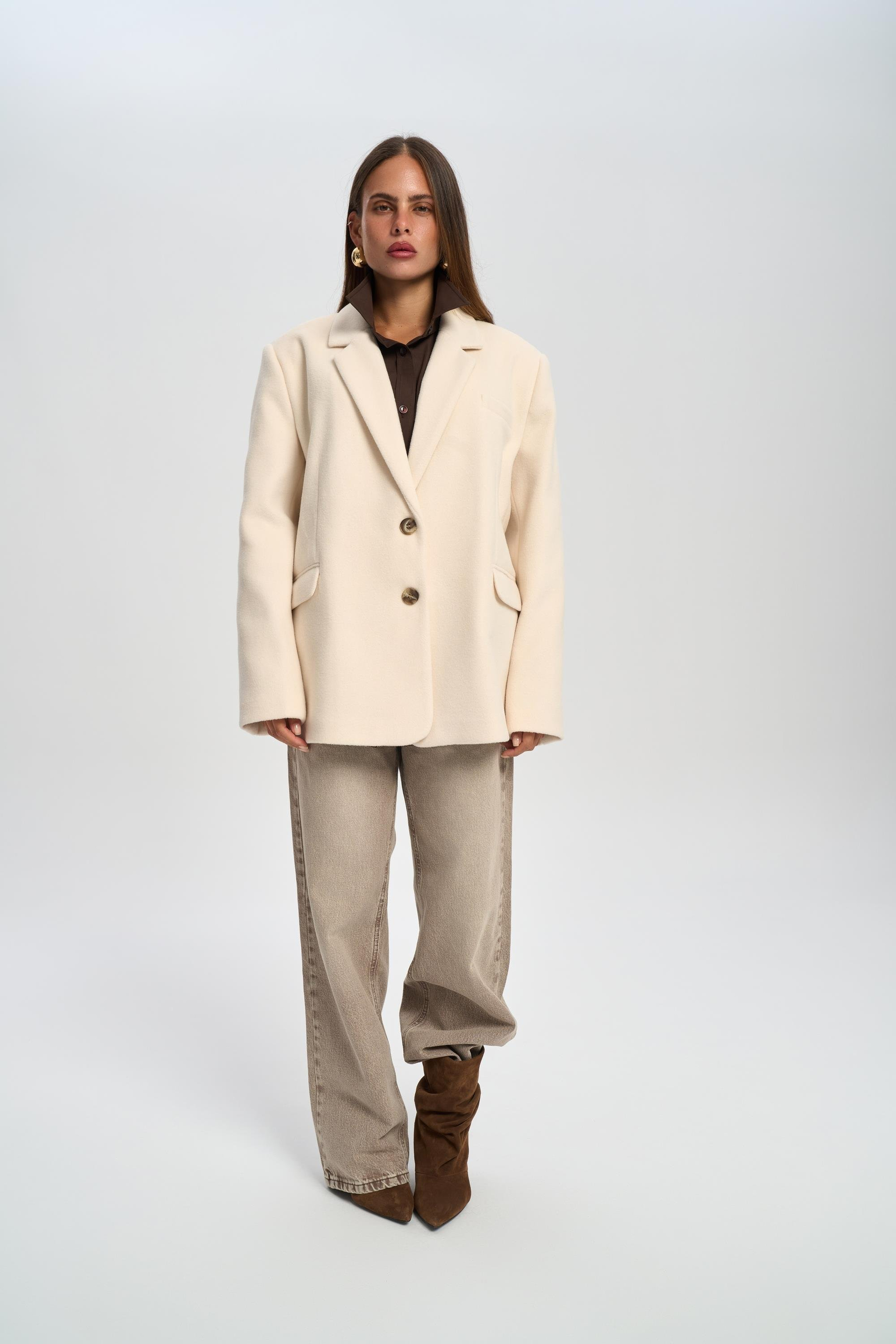 Howell Ekru Blazer Ceket