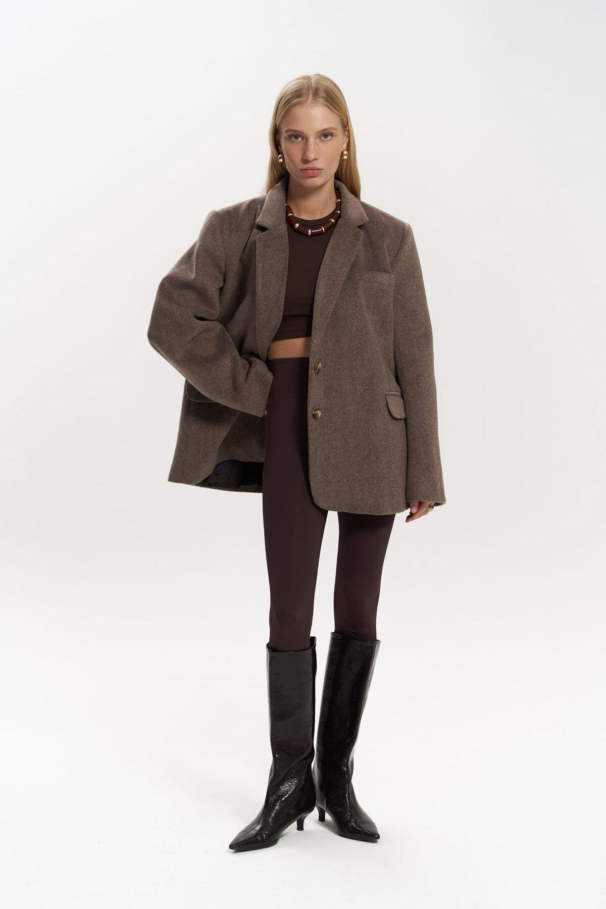 Mai Collection Howell Dark Brown Blazer
