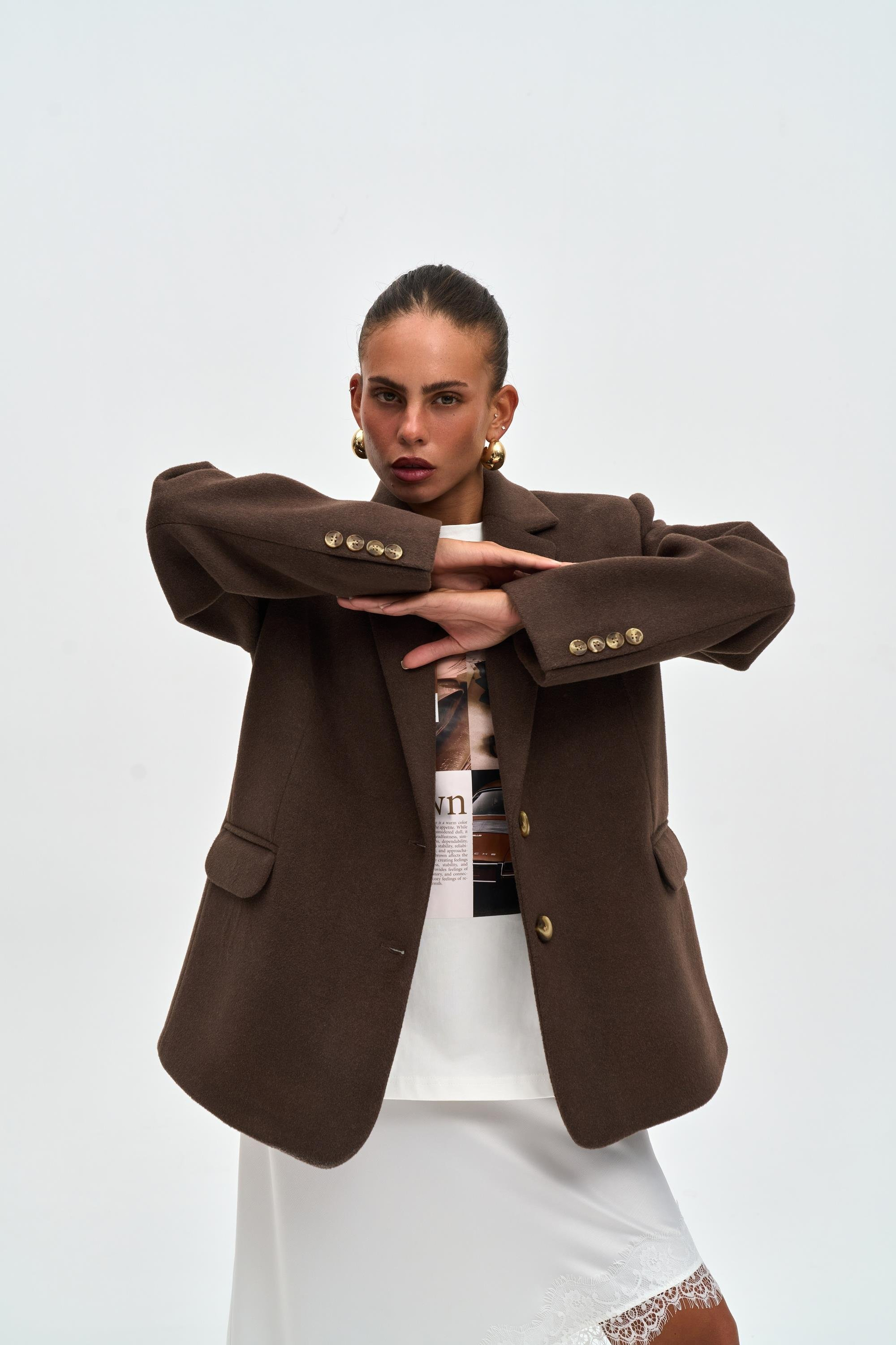 Howell Koyu Kahve Blazer Ceket