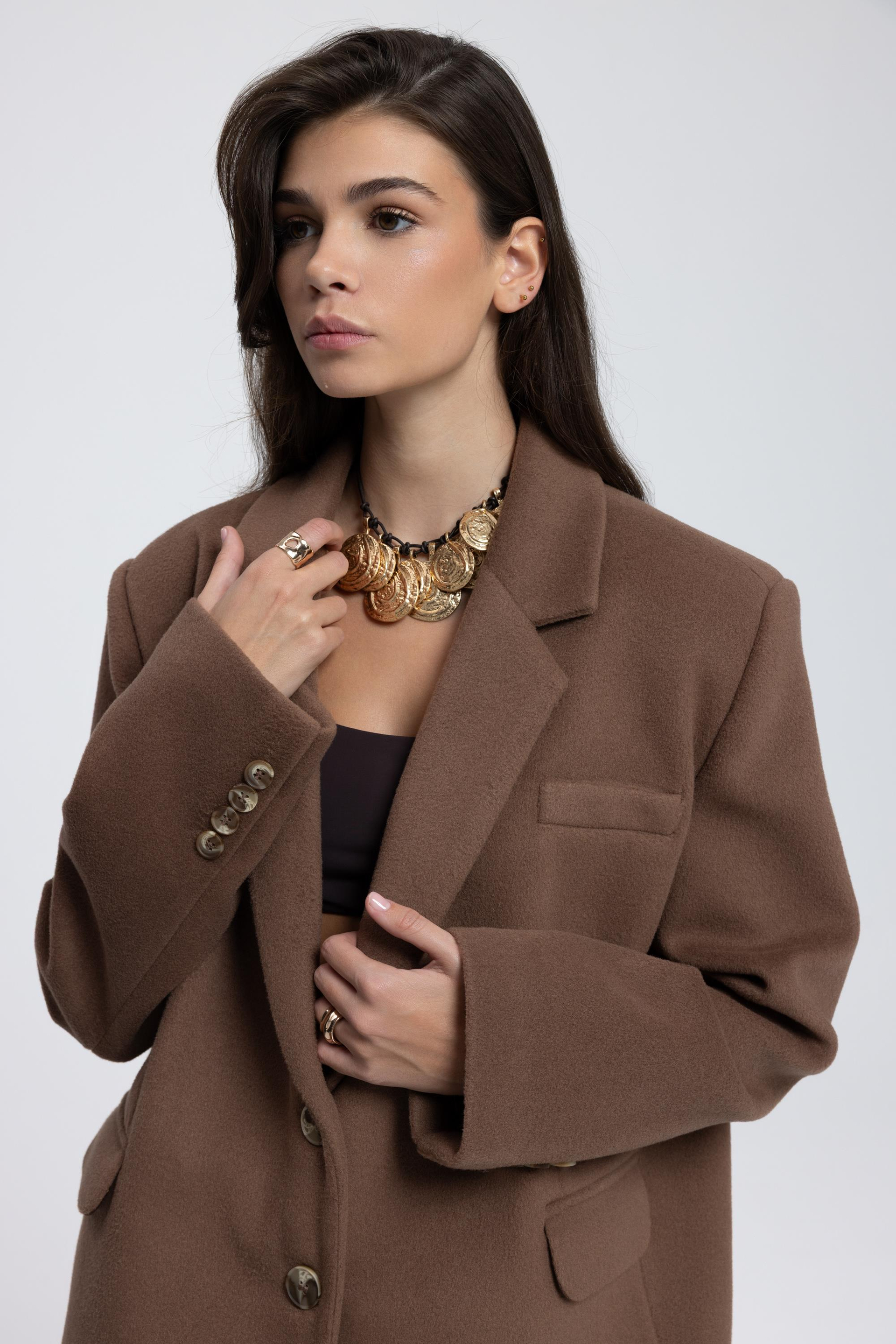 Howell Sütlü Kahve Blazer Ceket