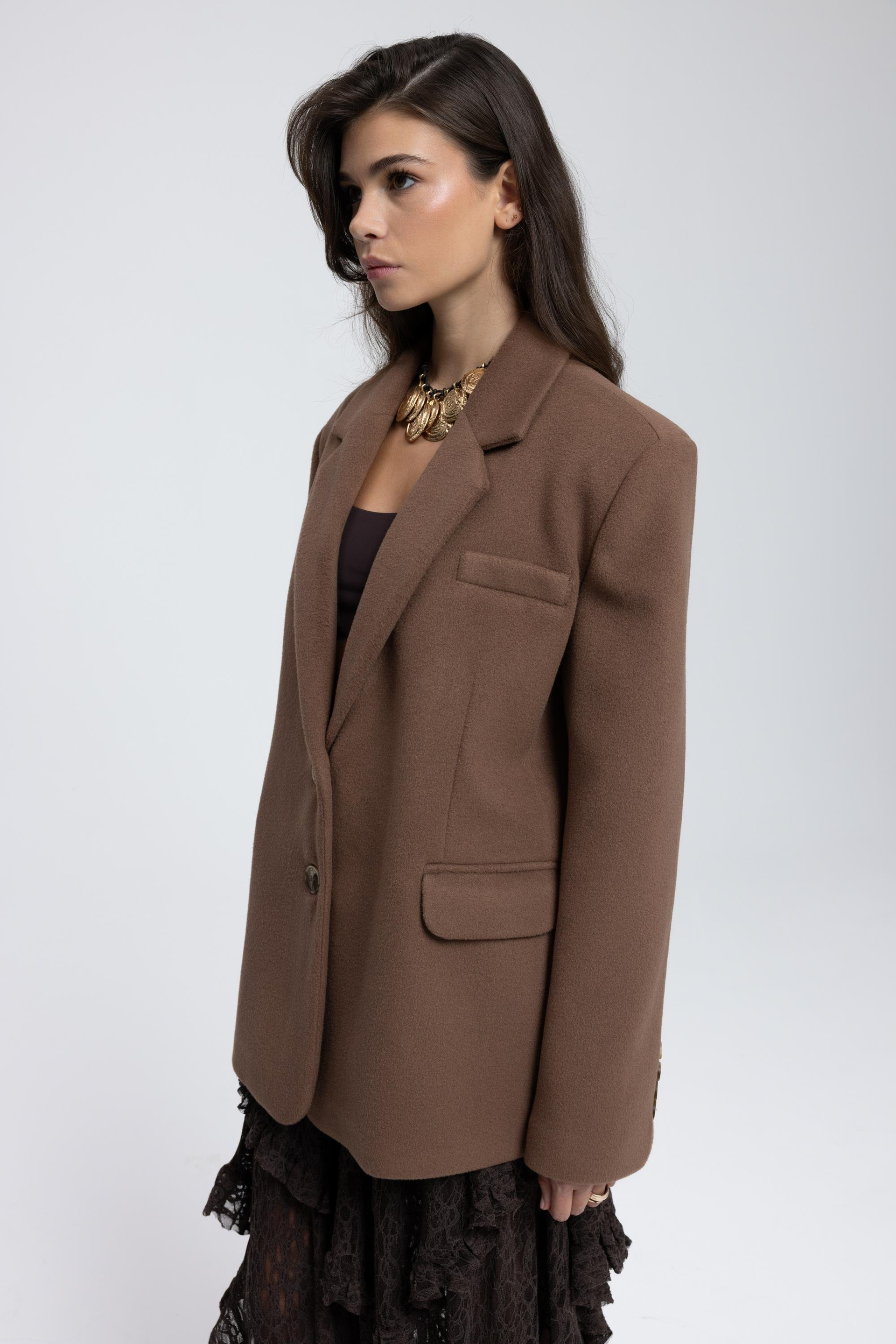 Howell Sütlü Kahve Blazer Ceket