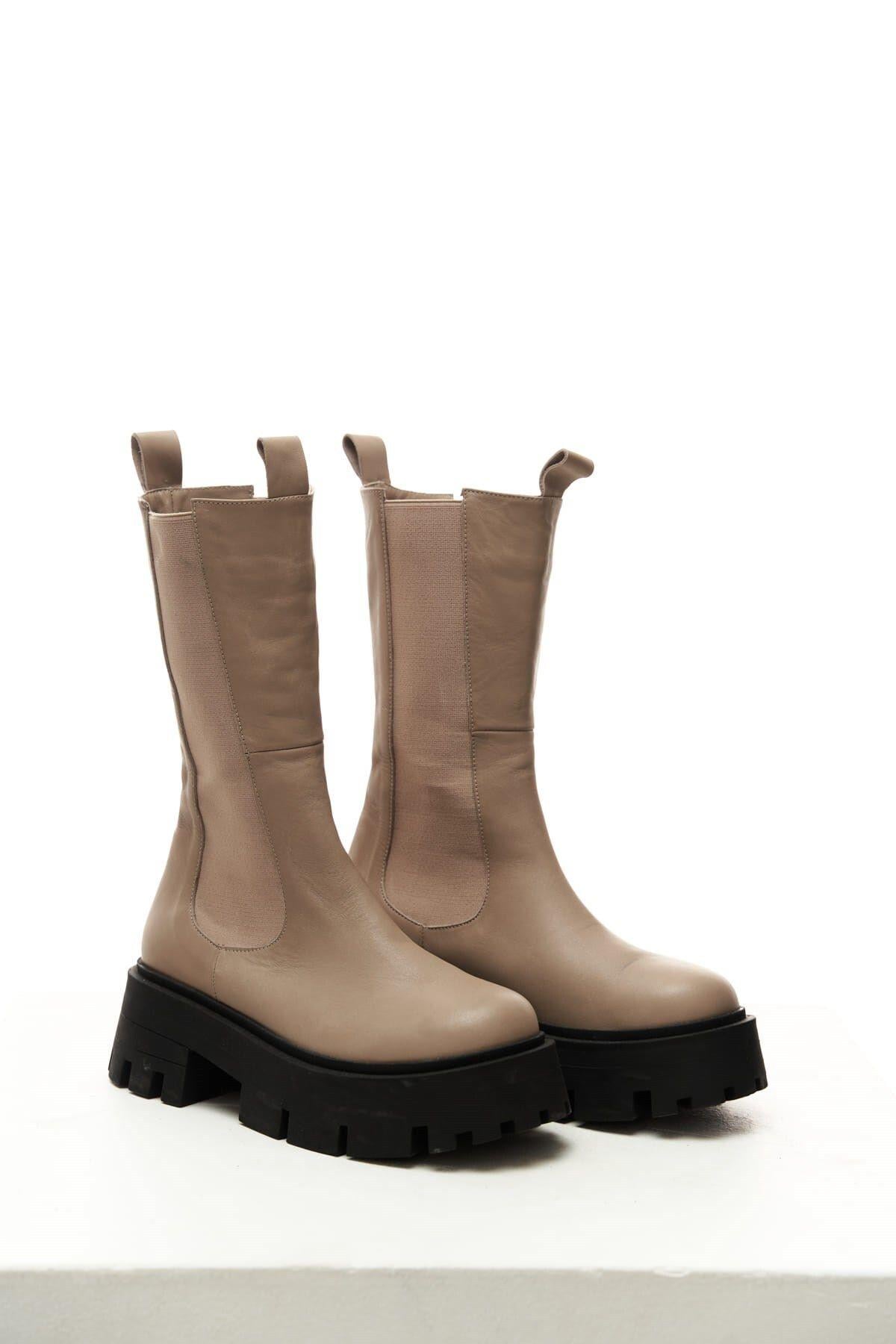 Hugo Chelsea Taupe Leather Bot