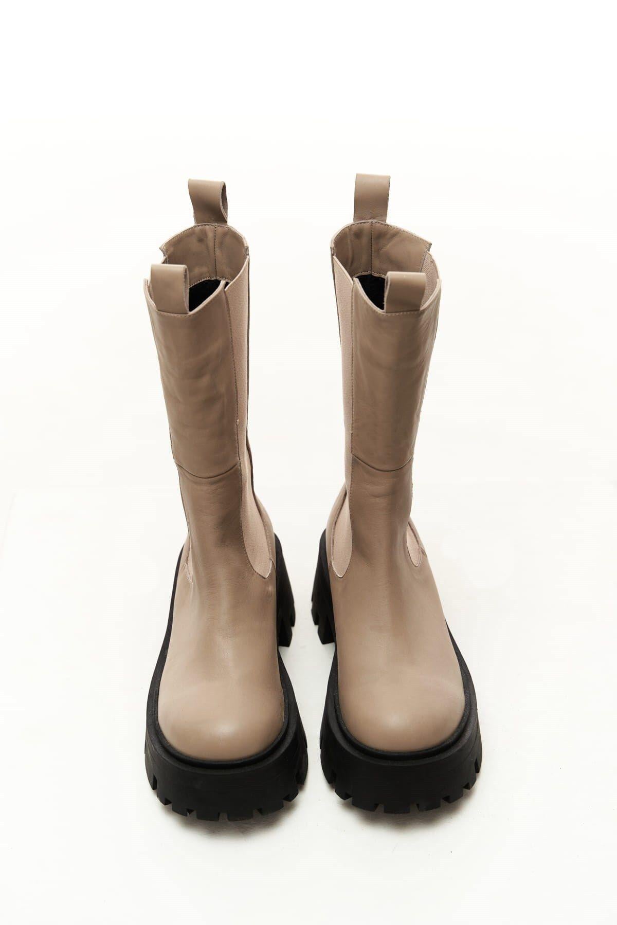 Hugo Chelsea Taupe Leather Bot