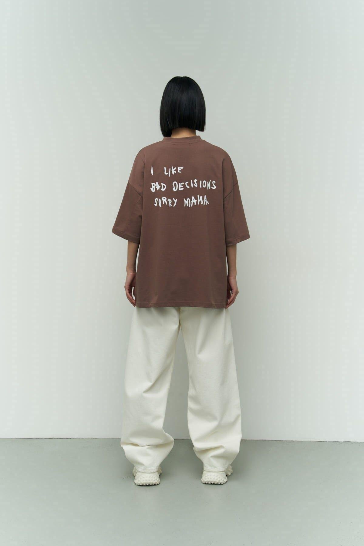 I Like Mama Brown Oversized T-Shirt