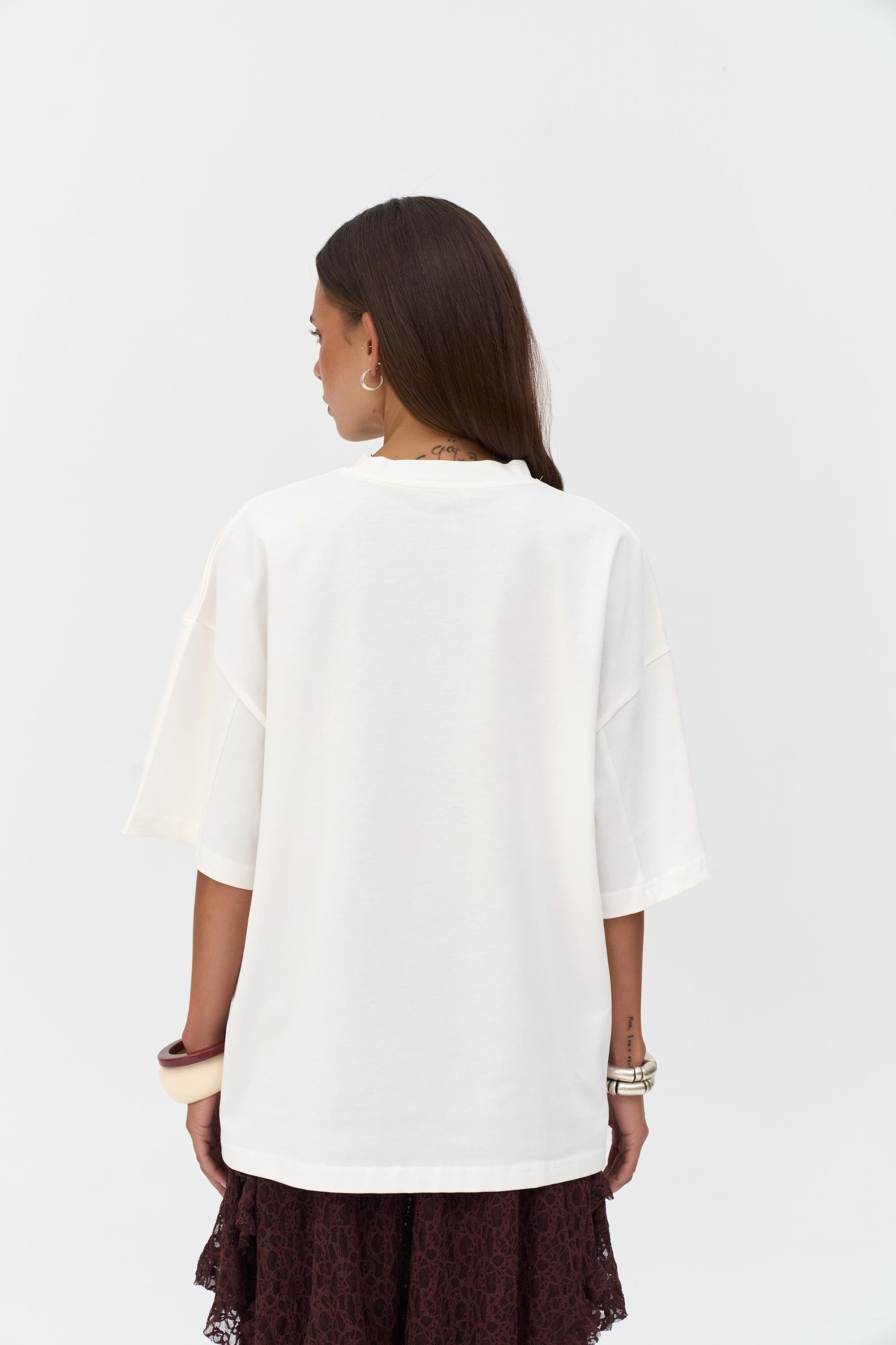 Ice Cream Oversize Beyaz T-Shirt