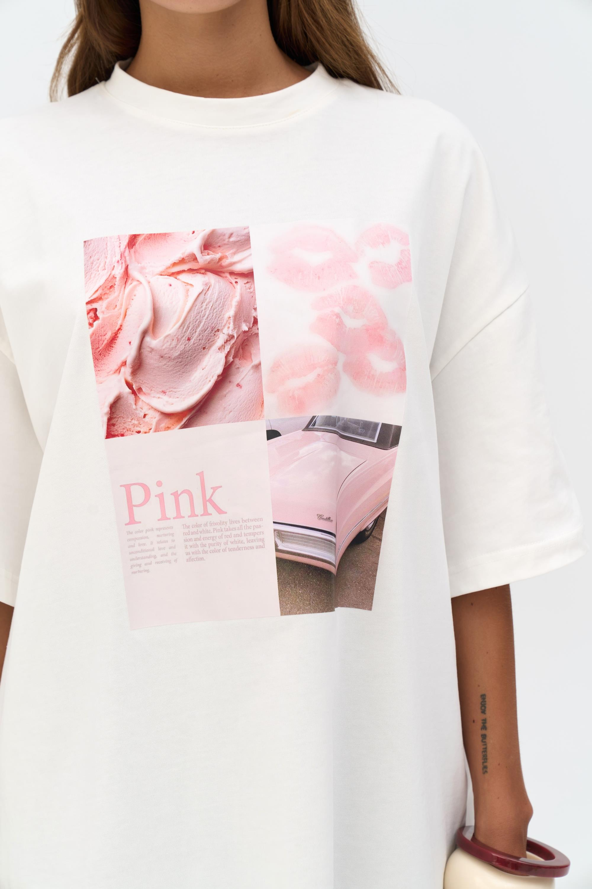 Ice Cream Oversize Beyaz T-Shirt