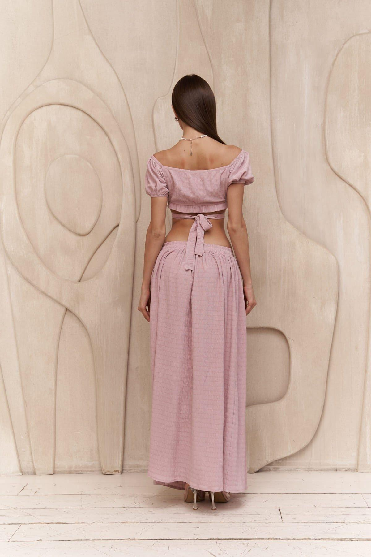 Indriya Lilac Crop&Skirt Set