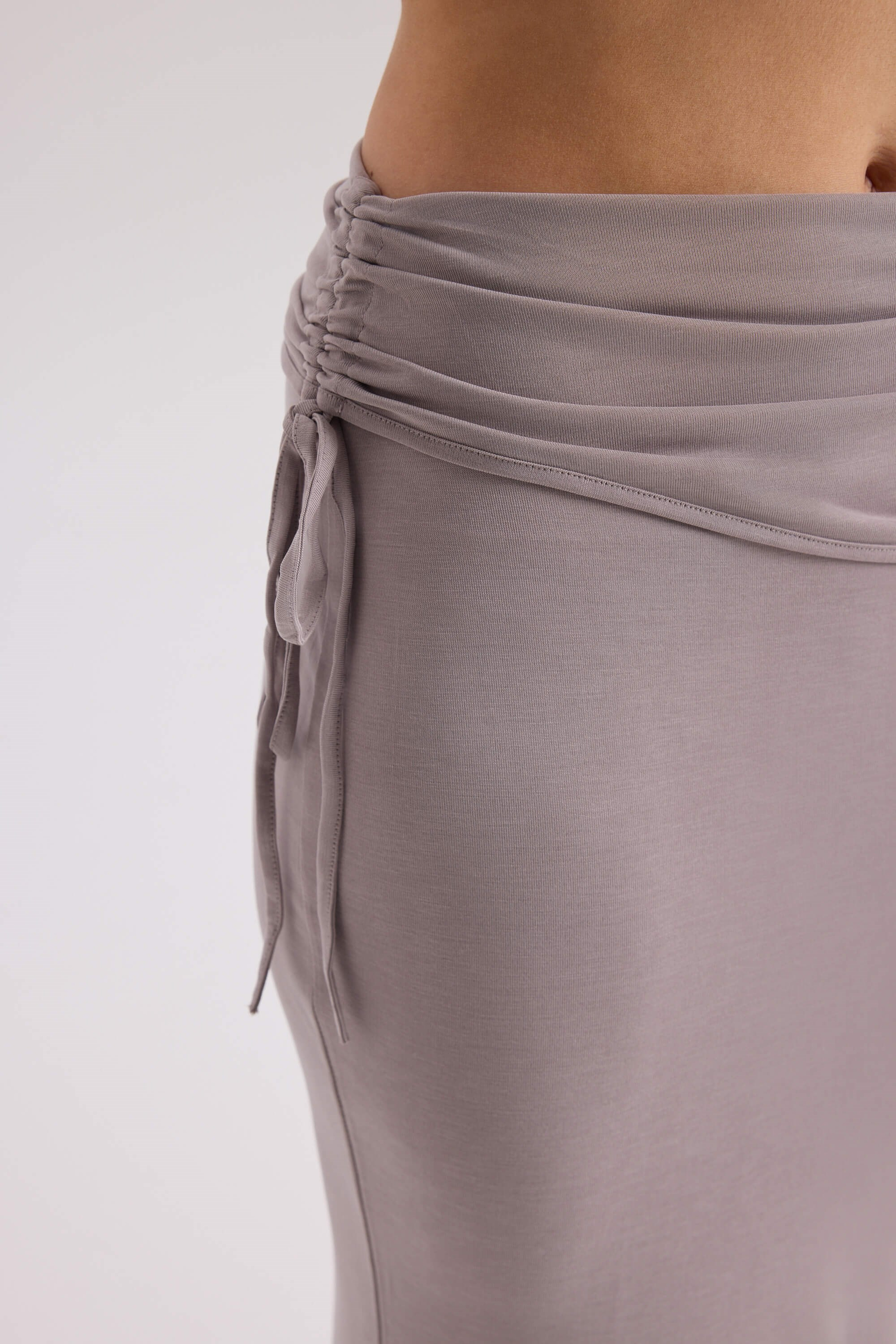 Ivan Ruched Lilac Crop Skirt Set