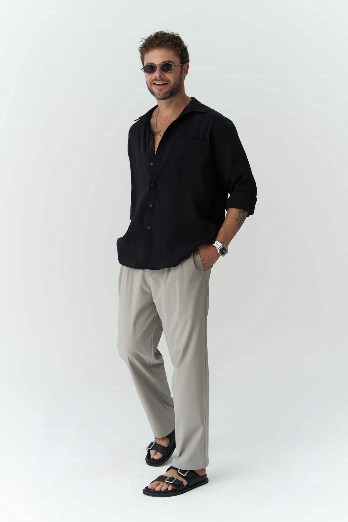 Jeremy Men's Black Shirt