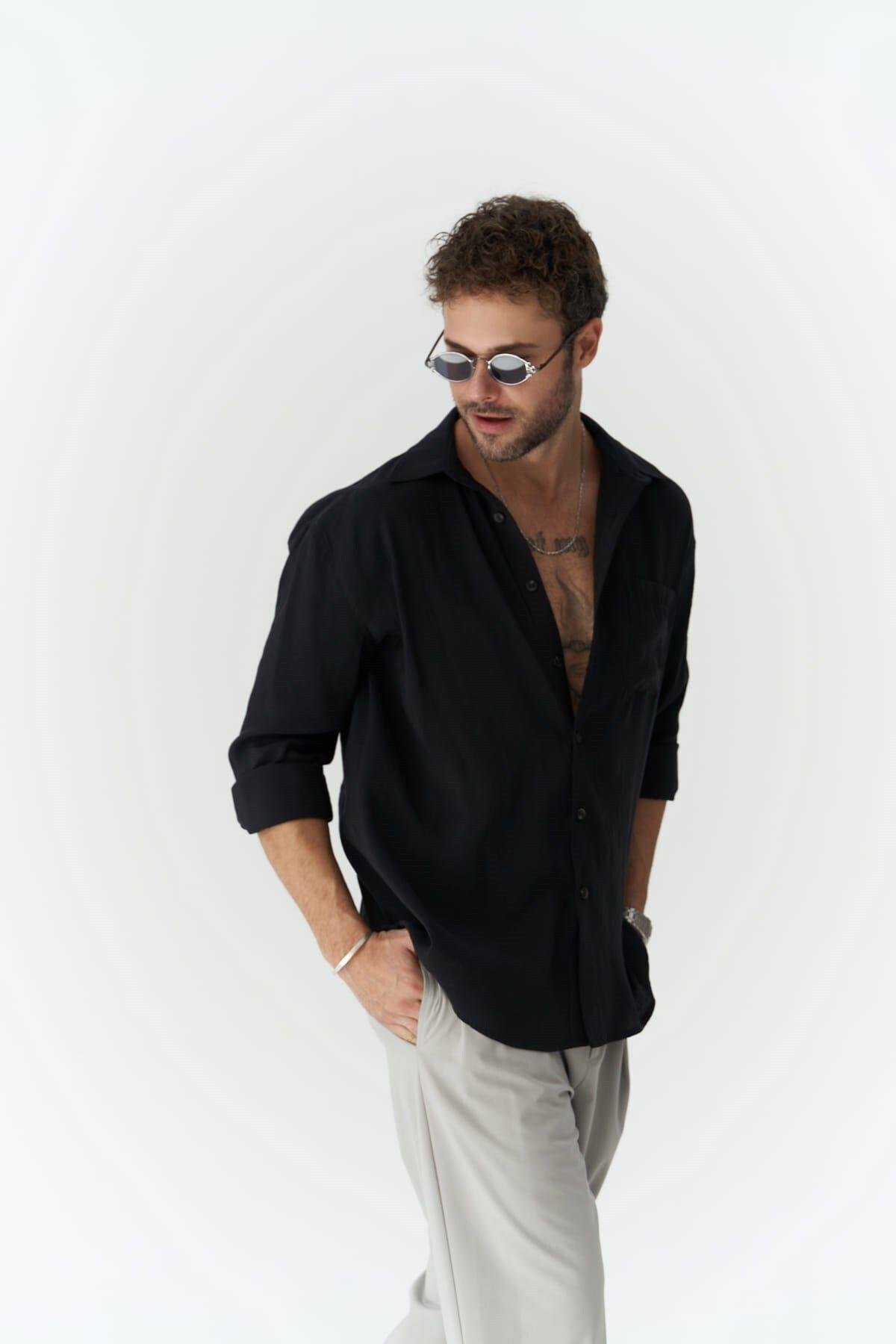 Jeremy Men's Black Shirt