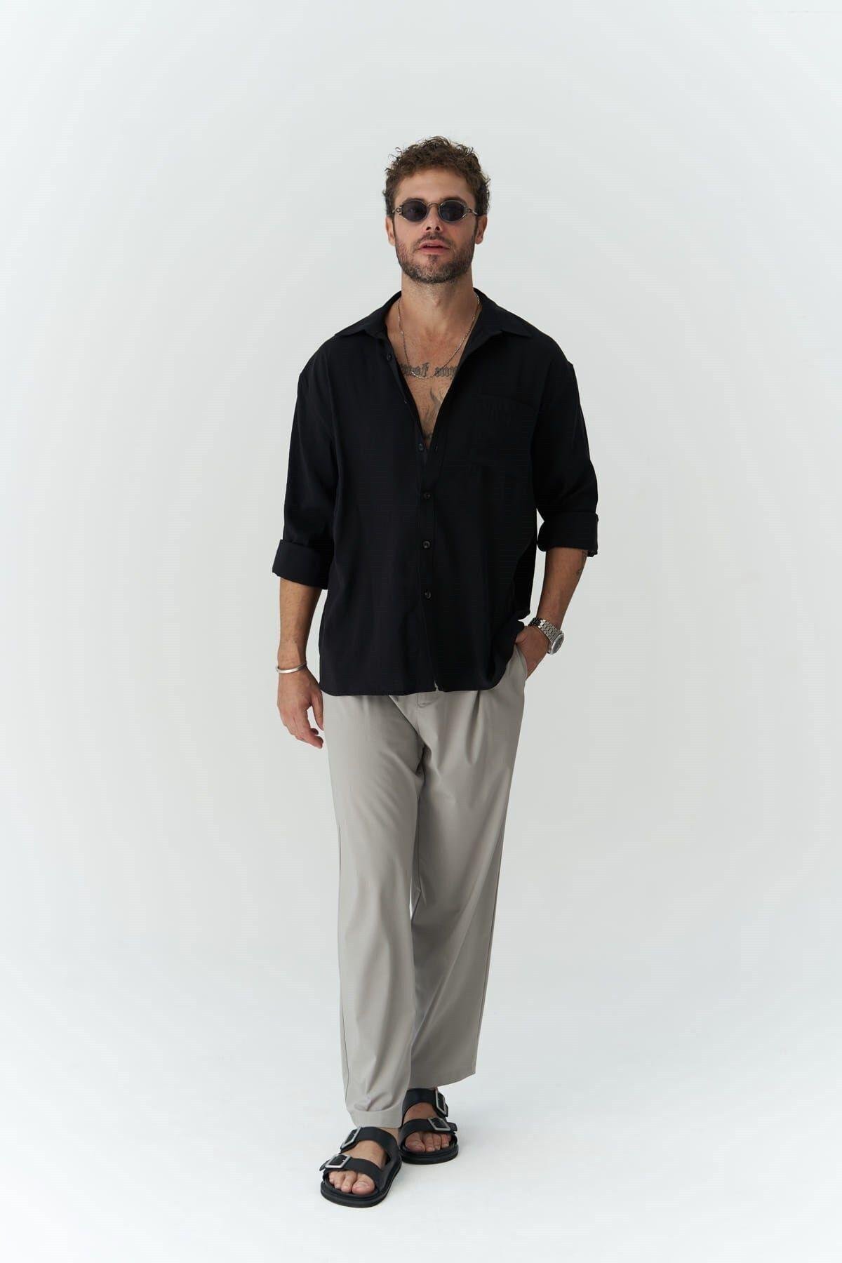 Jeremy Men's Black Shirt