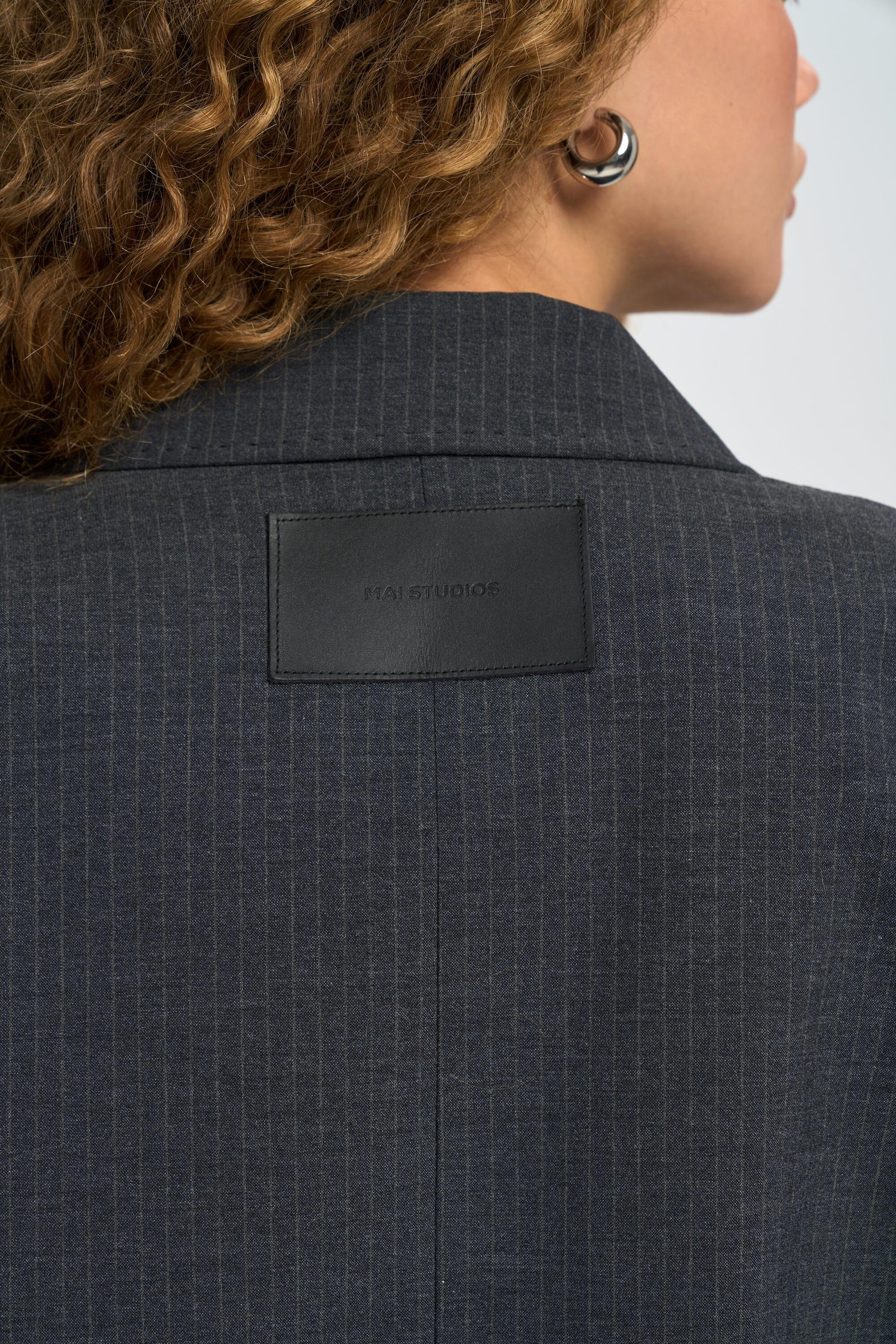 Jessical Striped Charcoal Blazer