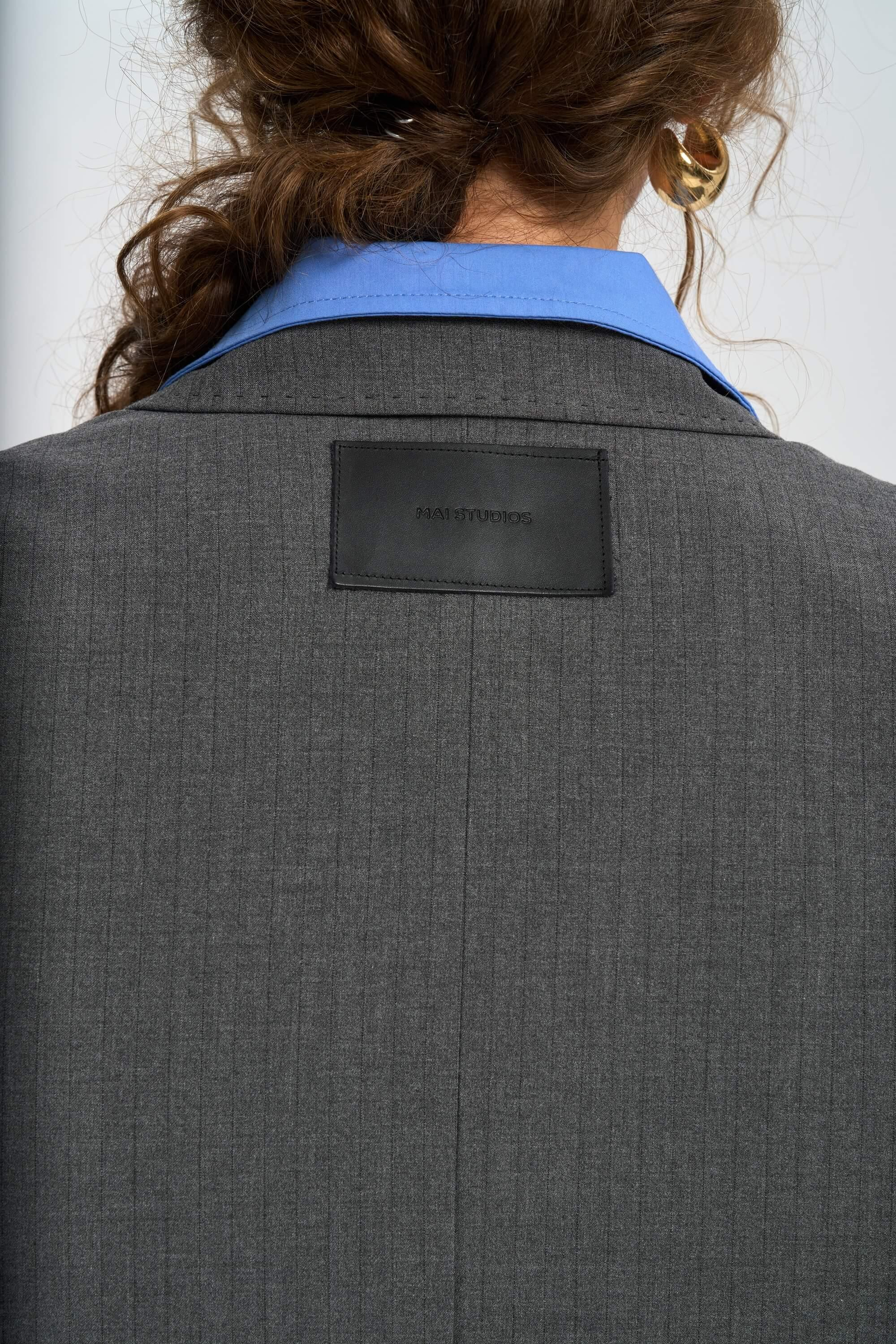 Jessical Çizgili Füme Blazer