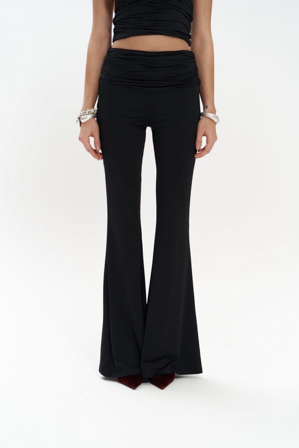 Jody Black Crop&Trousers Set