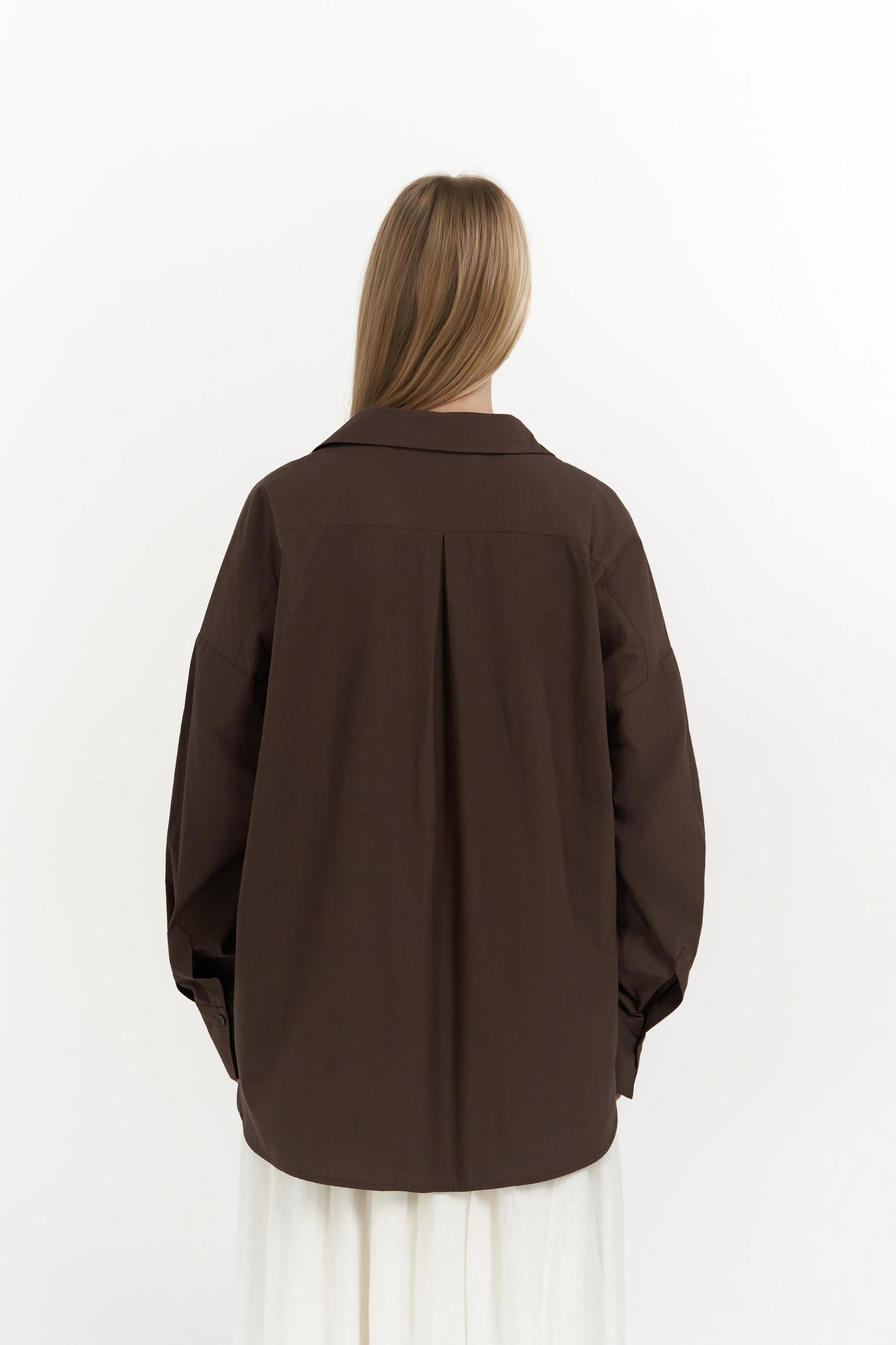 Josie Oversize Kahve Gömlek