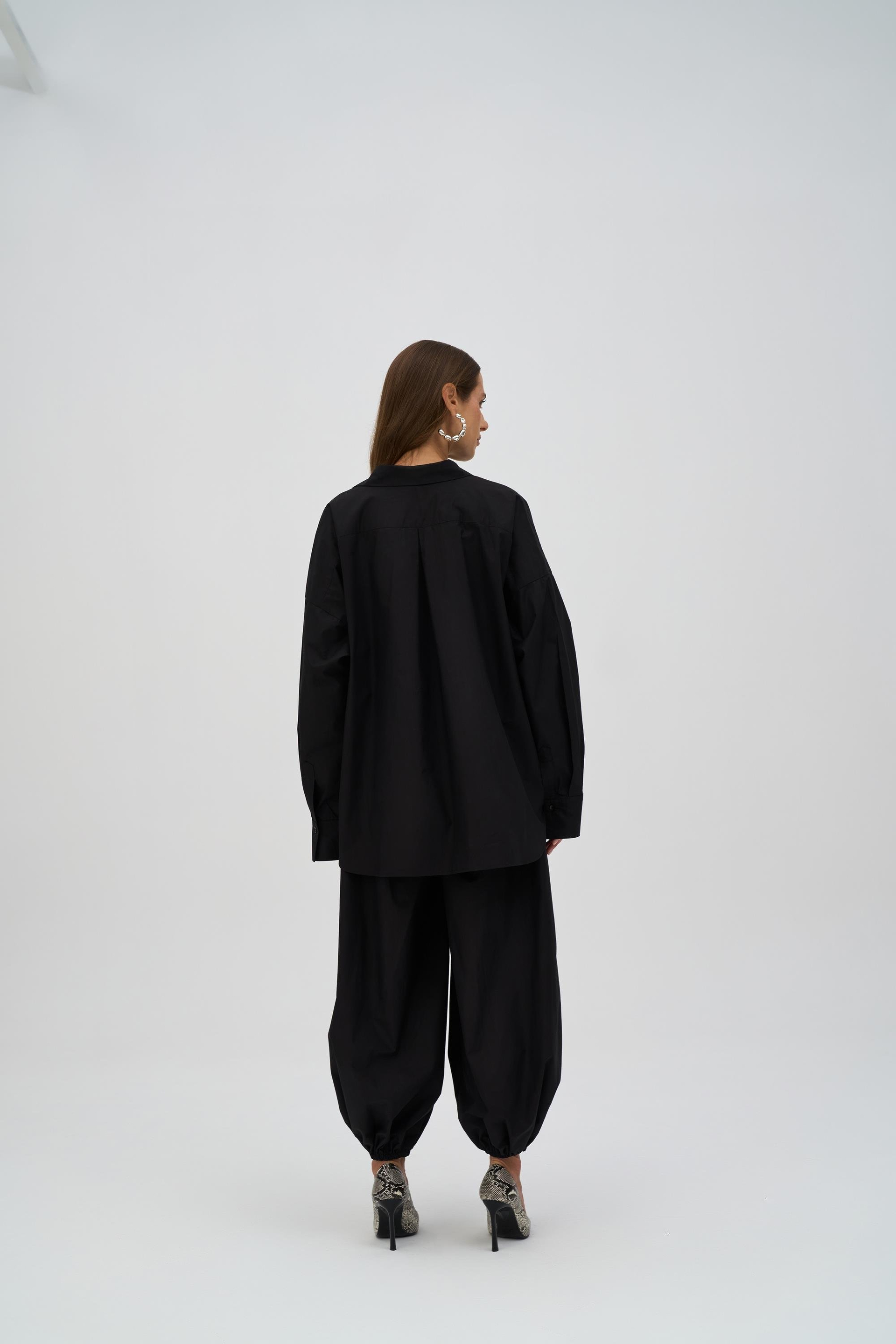 Josie Oversized Black Shirt