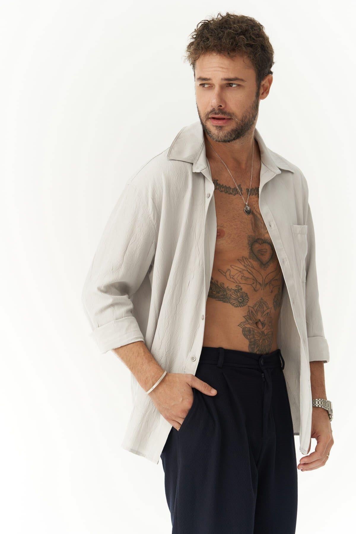 Juan Men's Gray Shirt