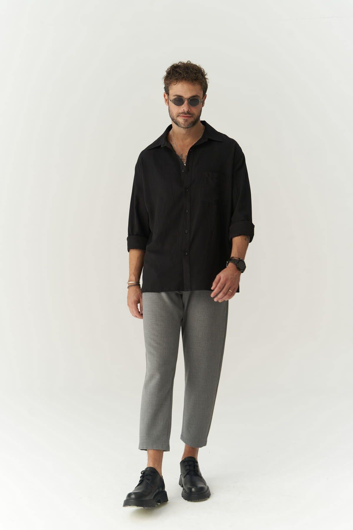 Juan Men's Black Shirt