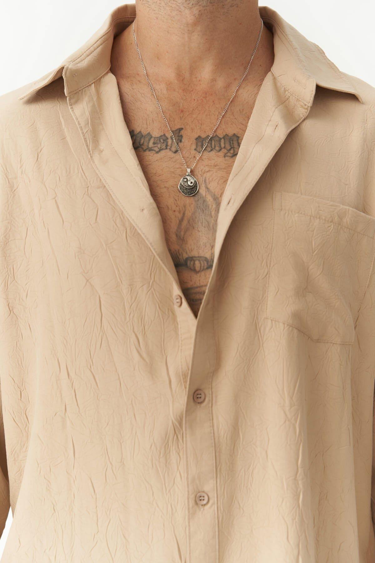Juan Men's Light Brown Shirt