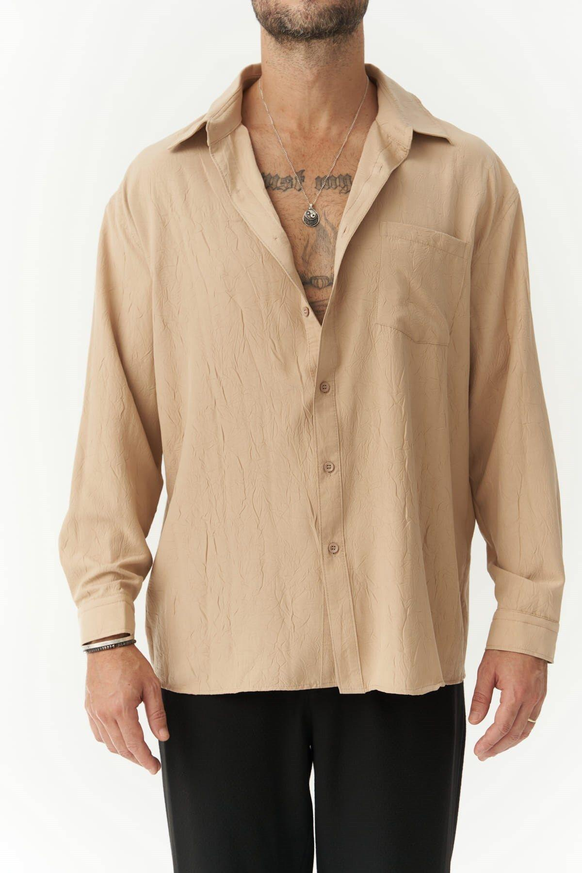 Juan Men's Light Brown Shirt