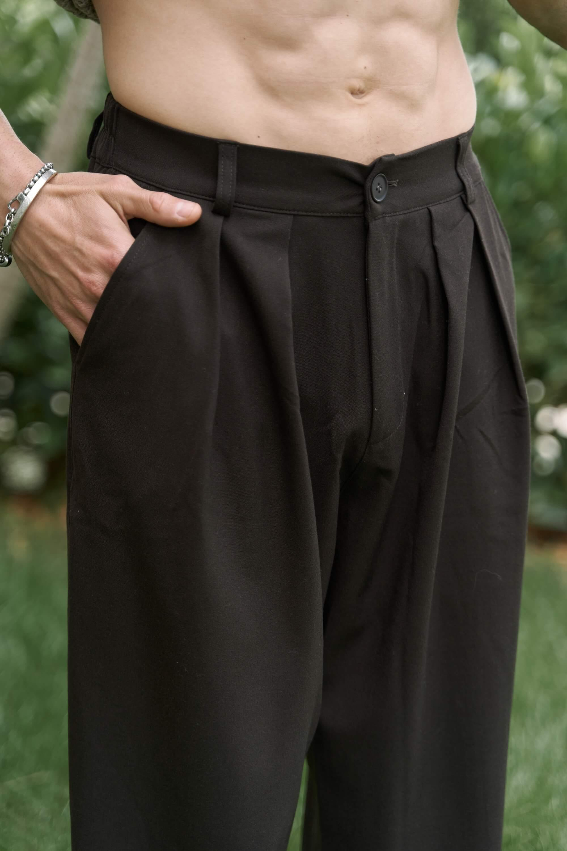 Juro Men's Dark Brown Trousers