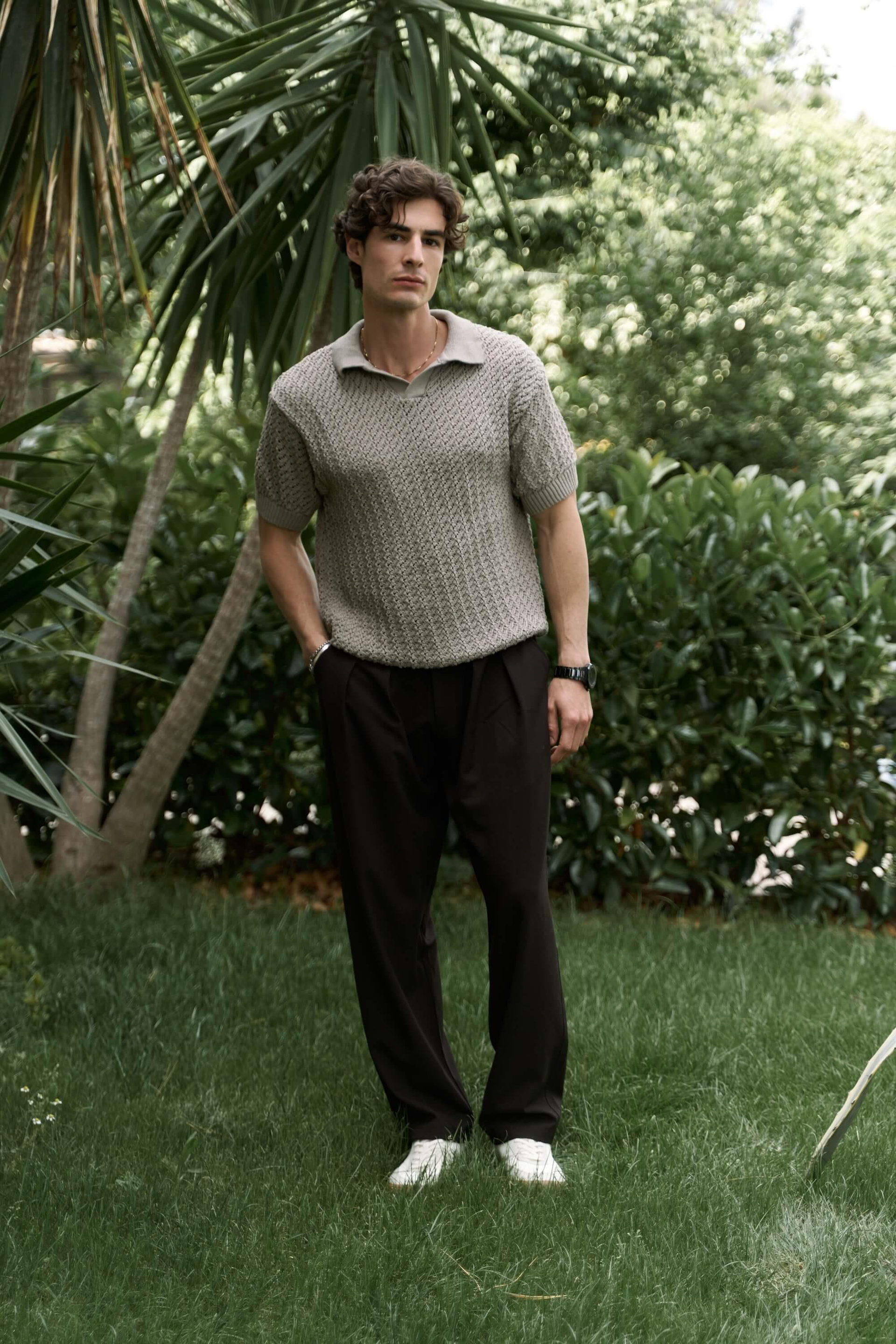 Juro Men's Dark Brown Trousers