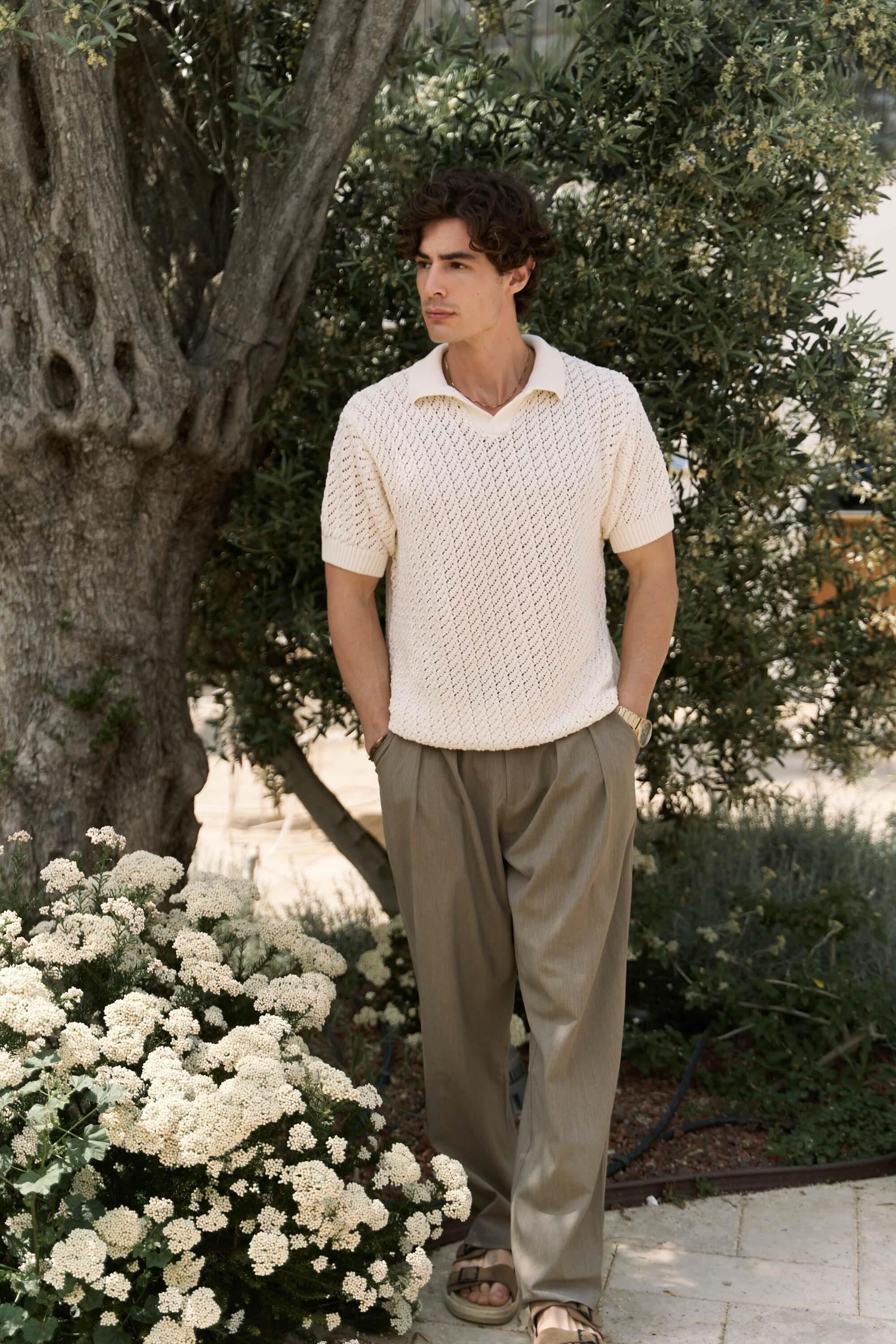 Juro Men's Khaki Trousers